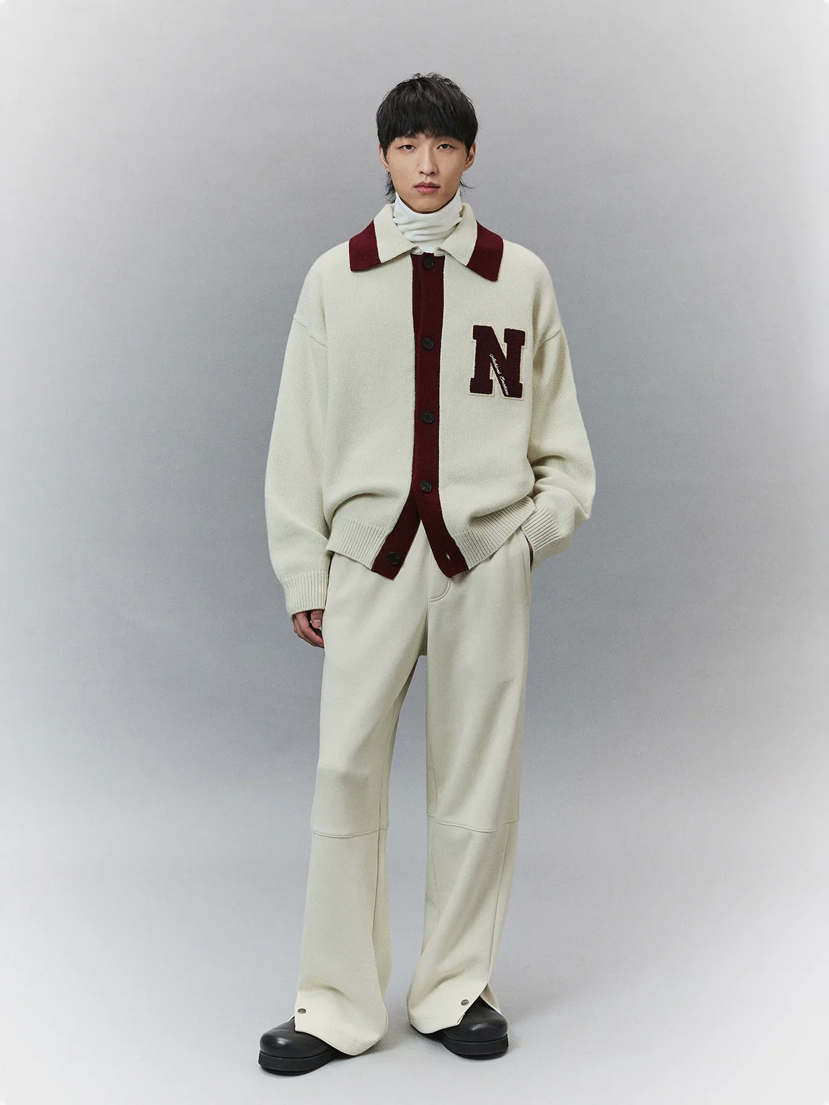 Split-Hem Wide-Leg Sweatpants - Image 3