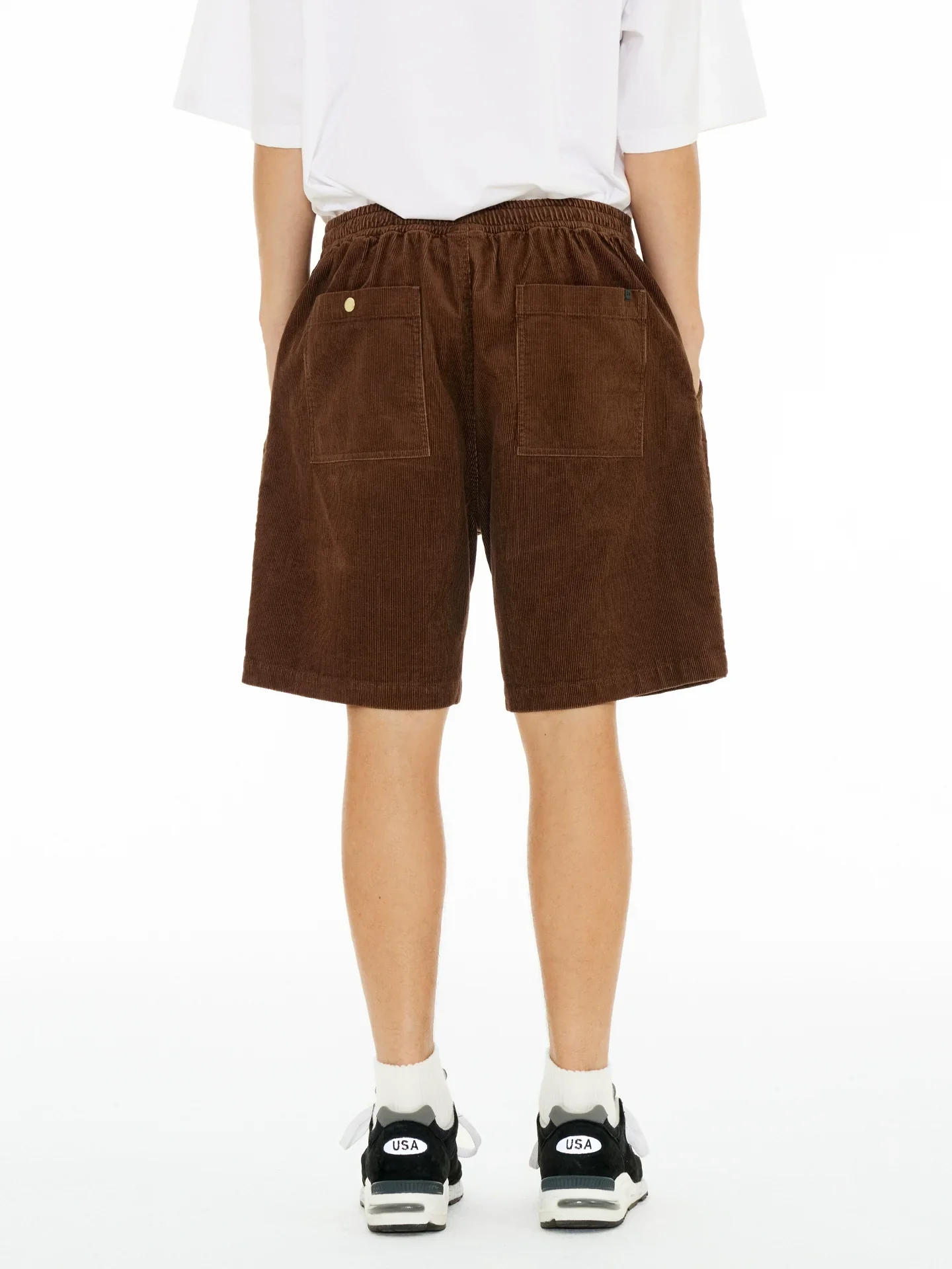 Split-Panel Corduroy Shorts - Image 2