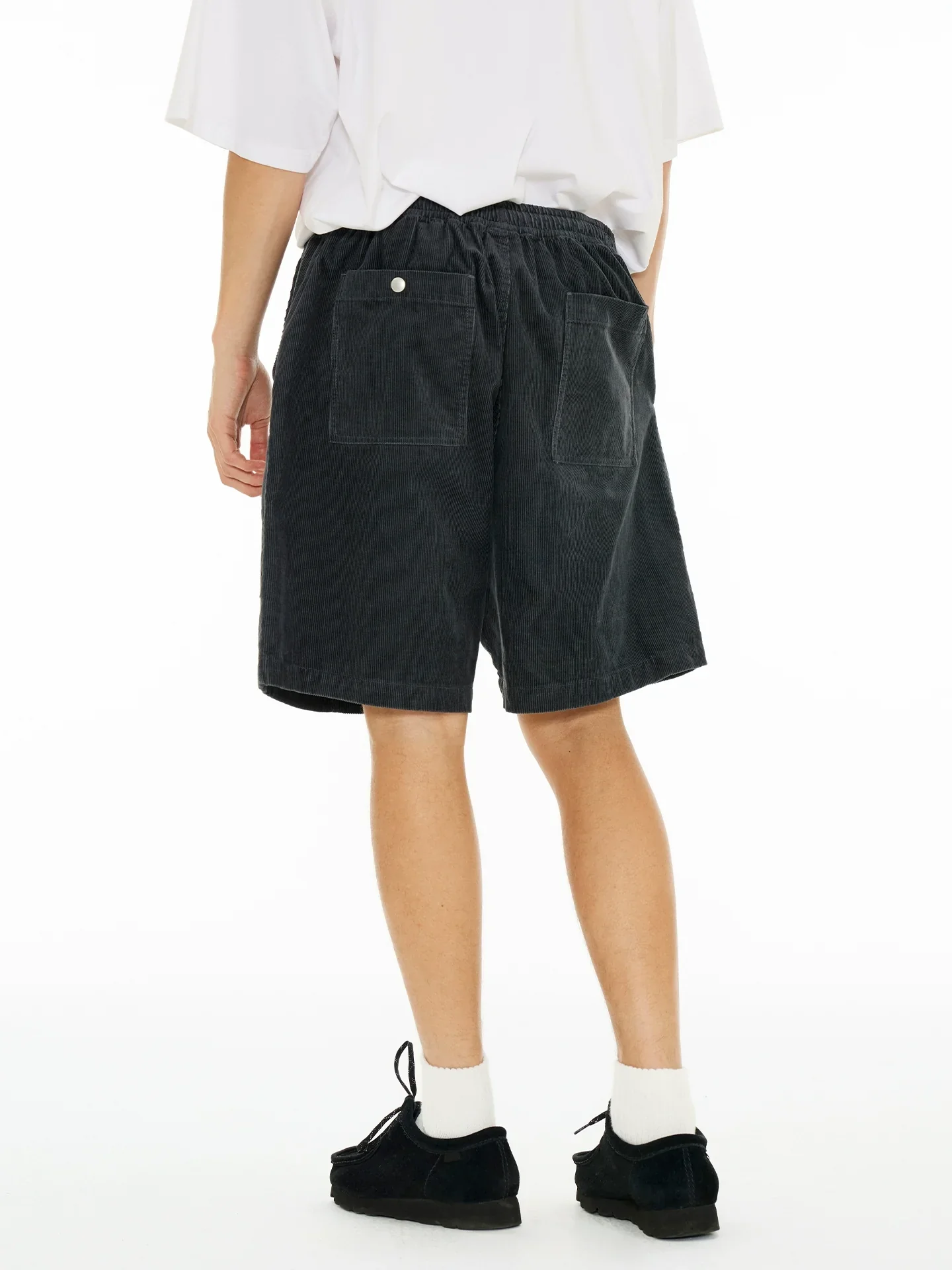 Split-Panel Corduroy Shorts - Image 4