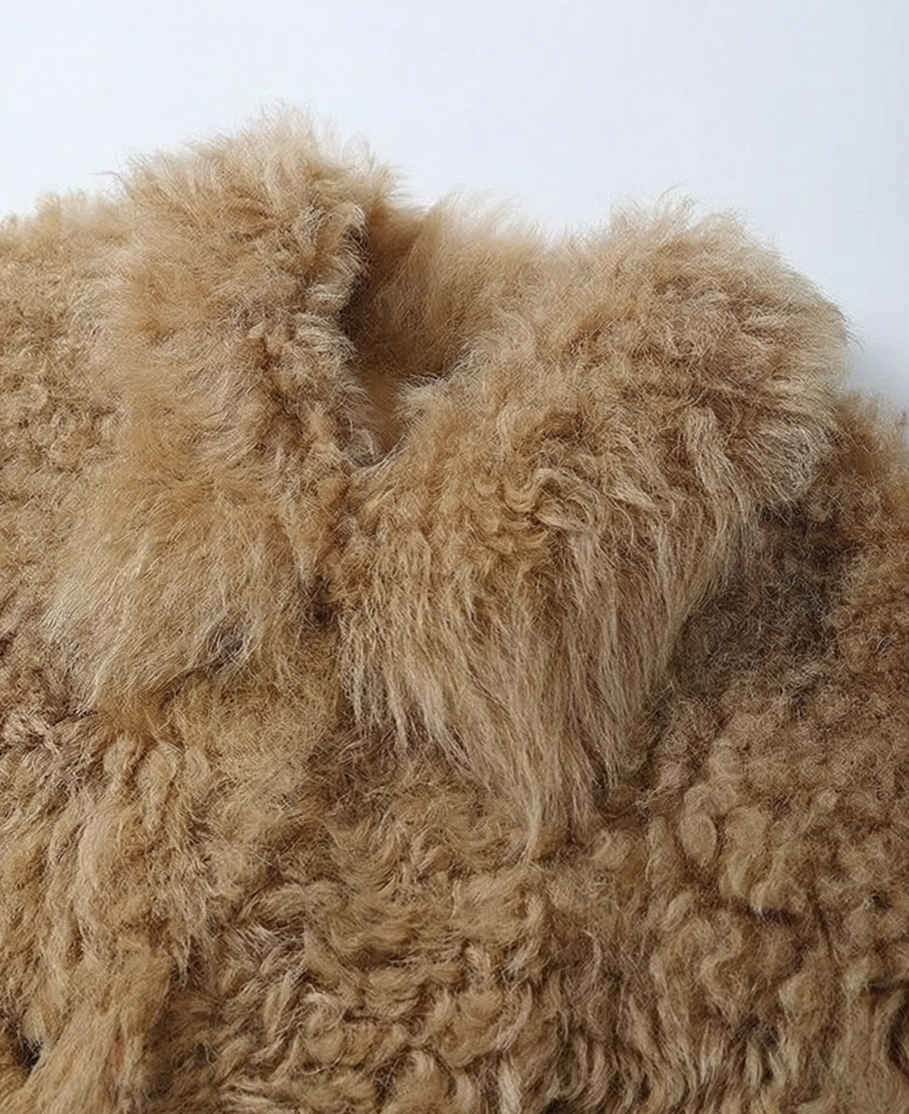 Square Collar Toscana Shearling Coat - Image 8