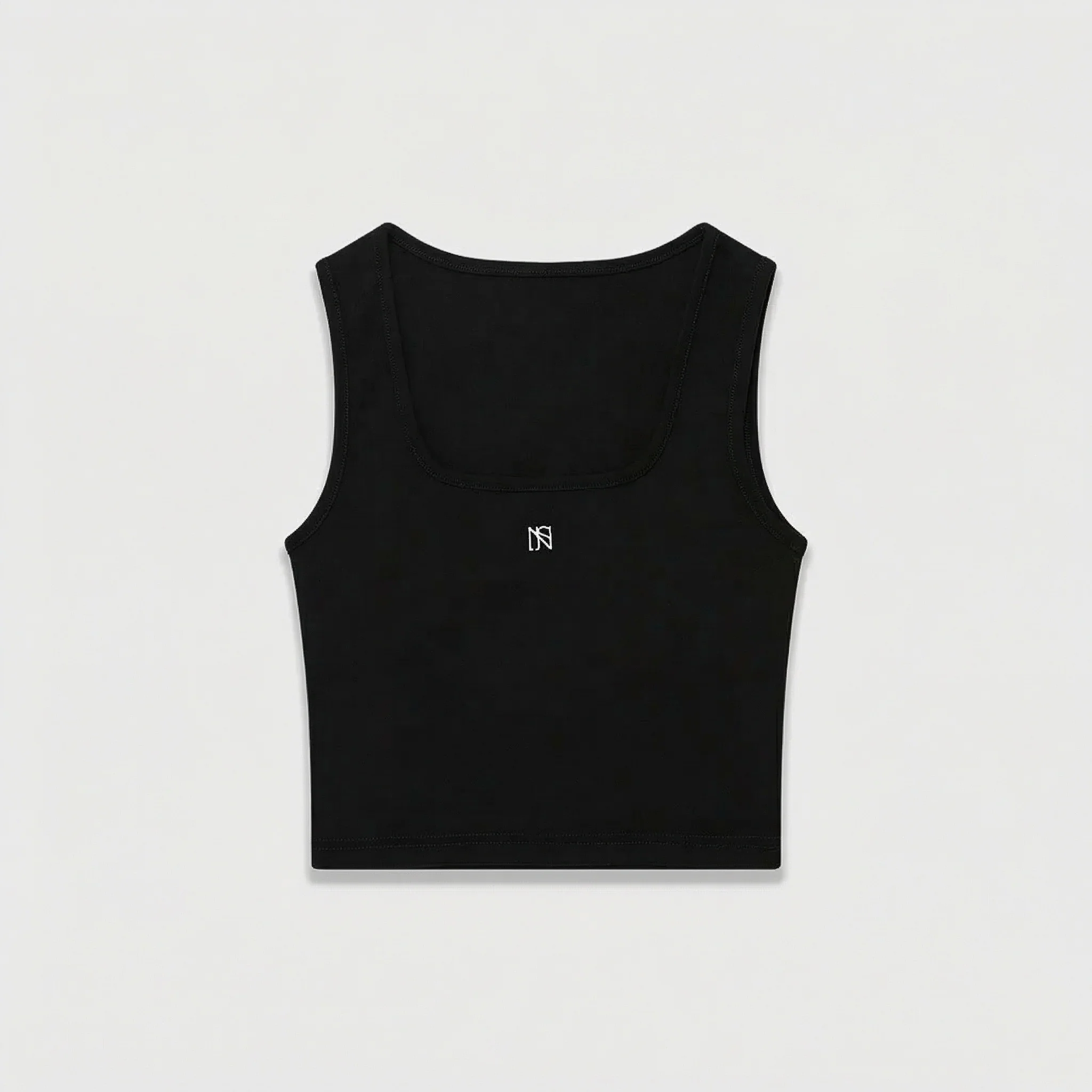 Square Neck Logo Crop Top - Image 3