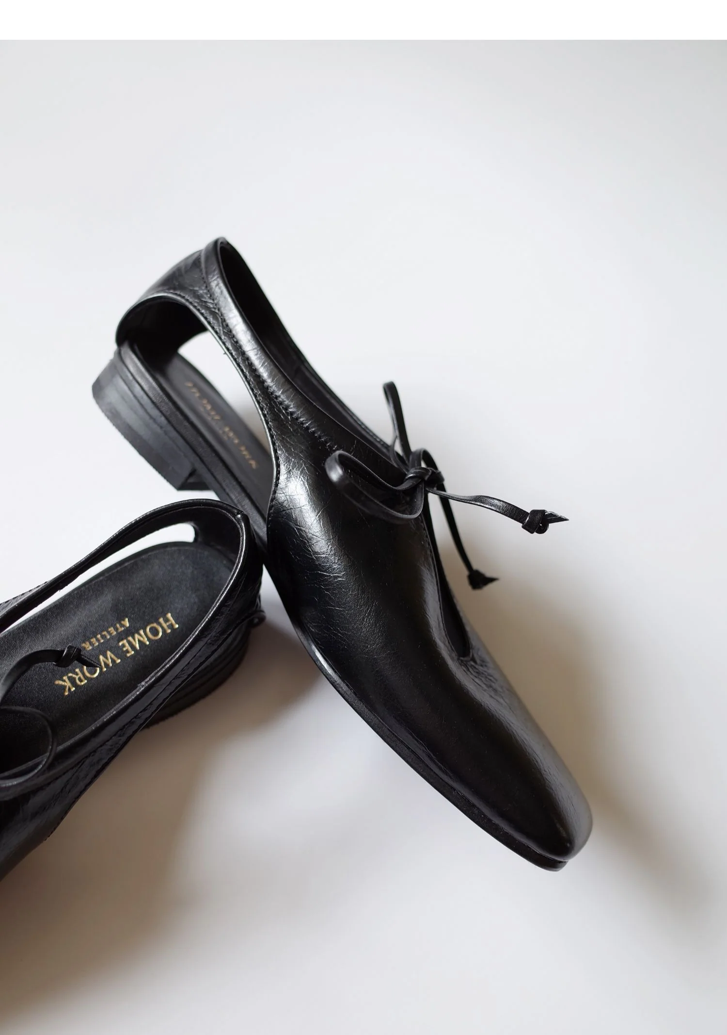 Square Toe Lace-Up Flats - Image 2