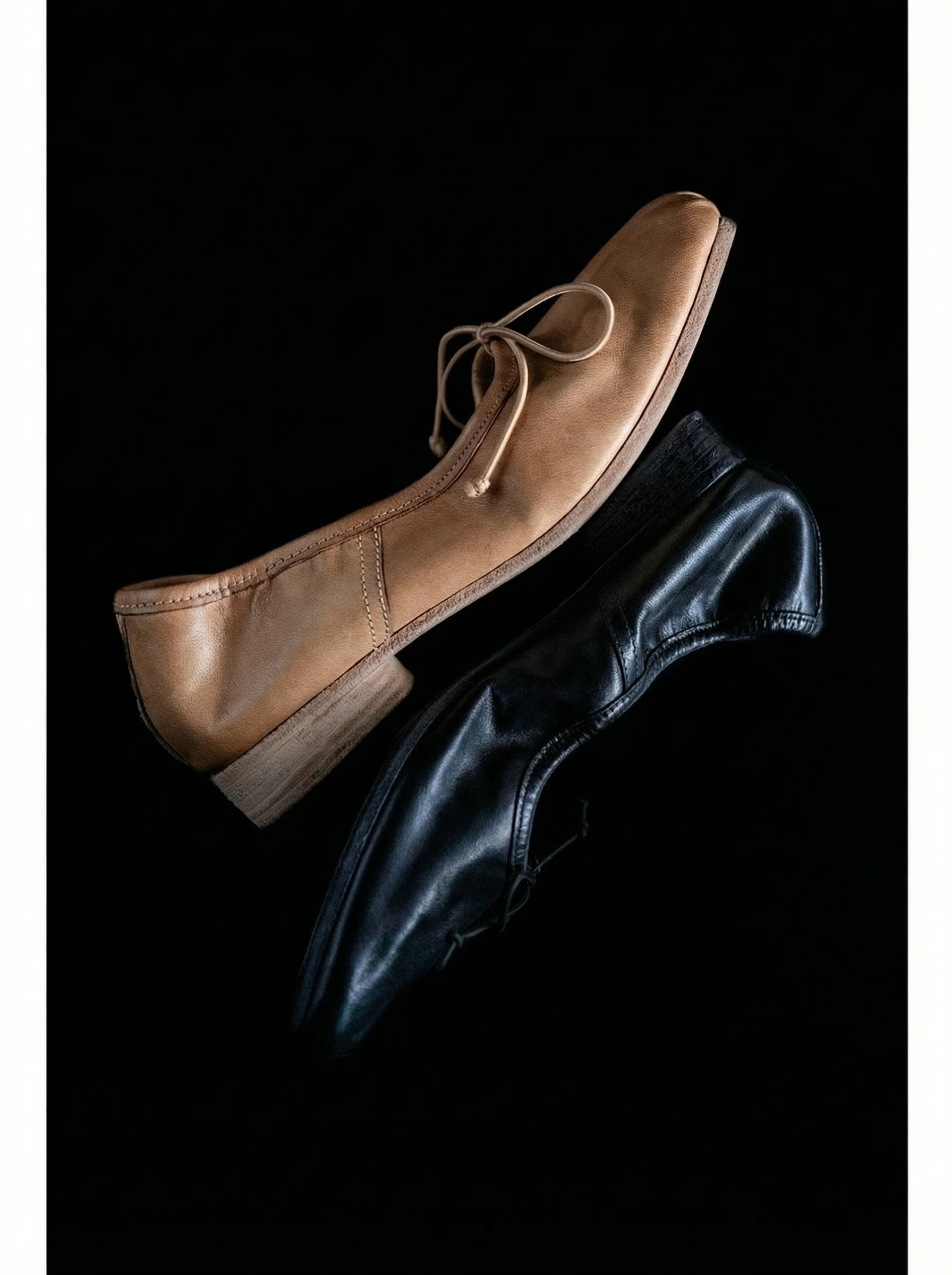 Square-Toe Leather Ballet Flats - Image 6