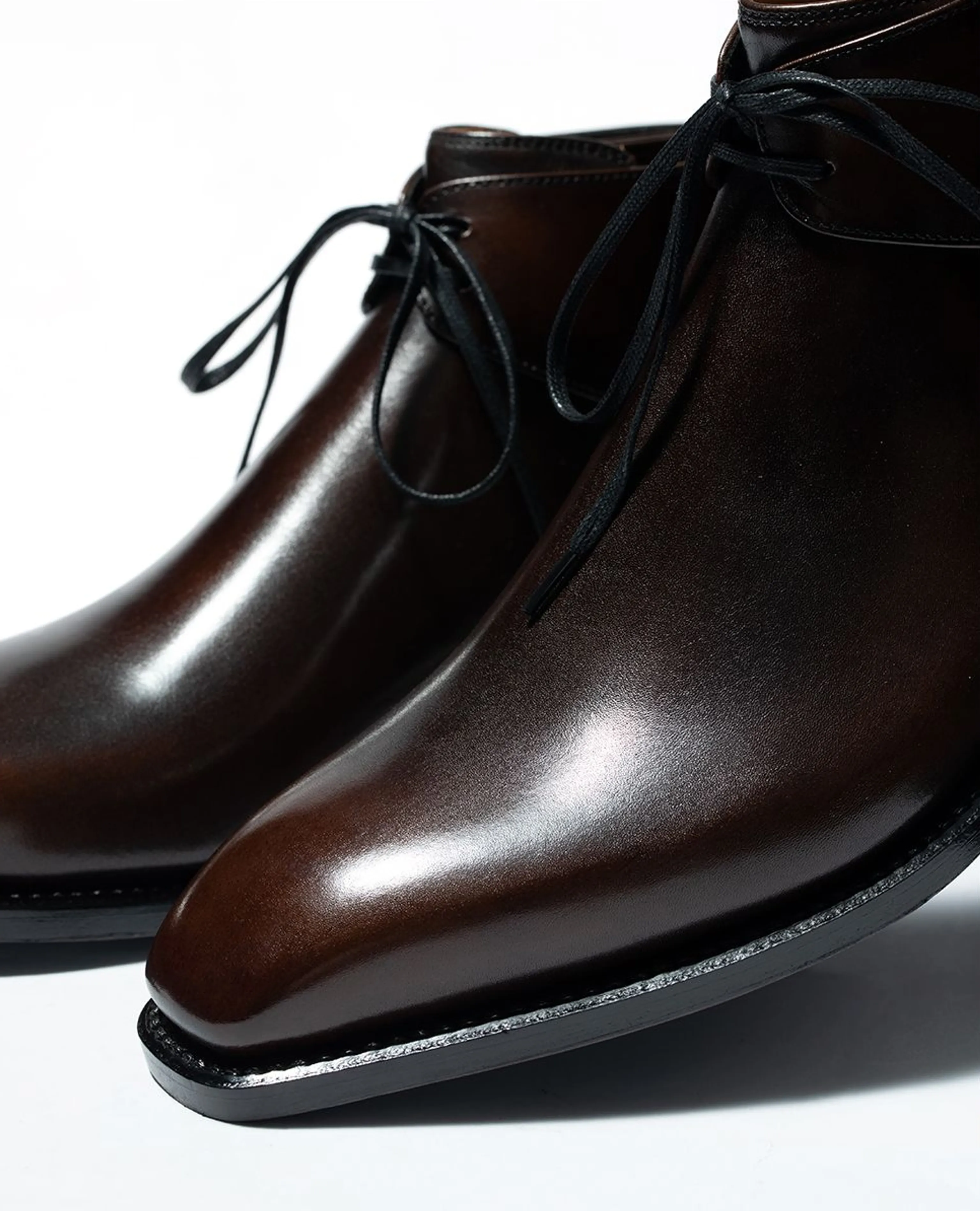Square Toe Leather Chelsea Boots - Image 3