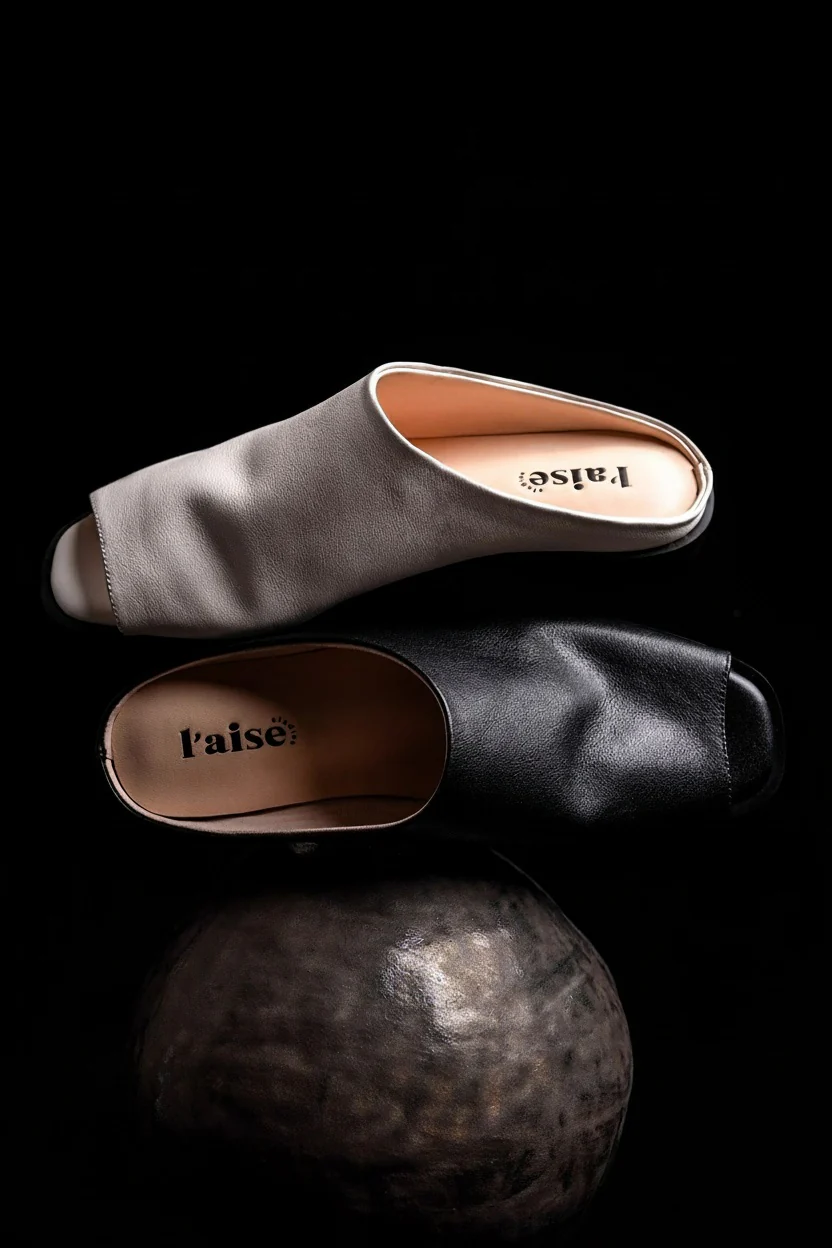 Square-Toe Leather Mules - Image 2