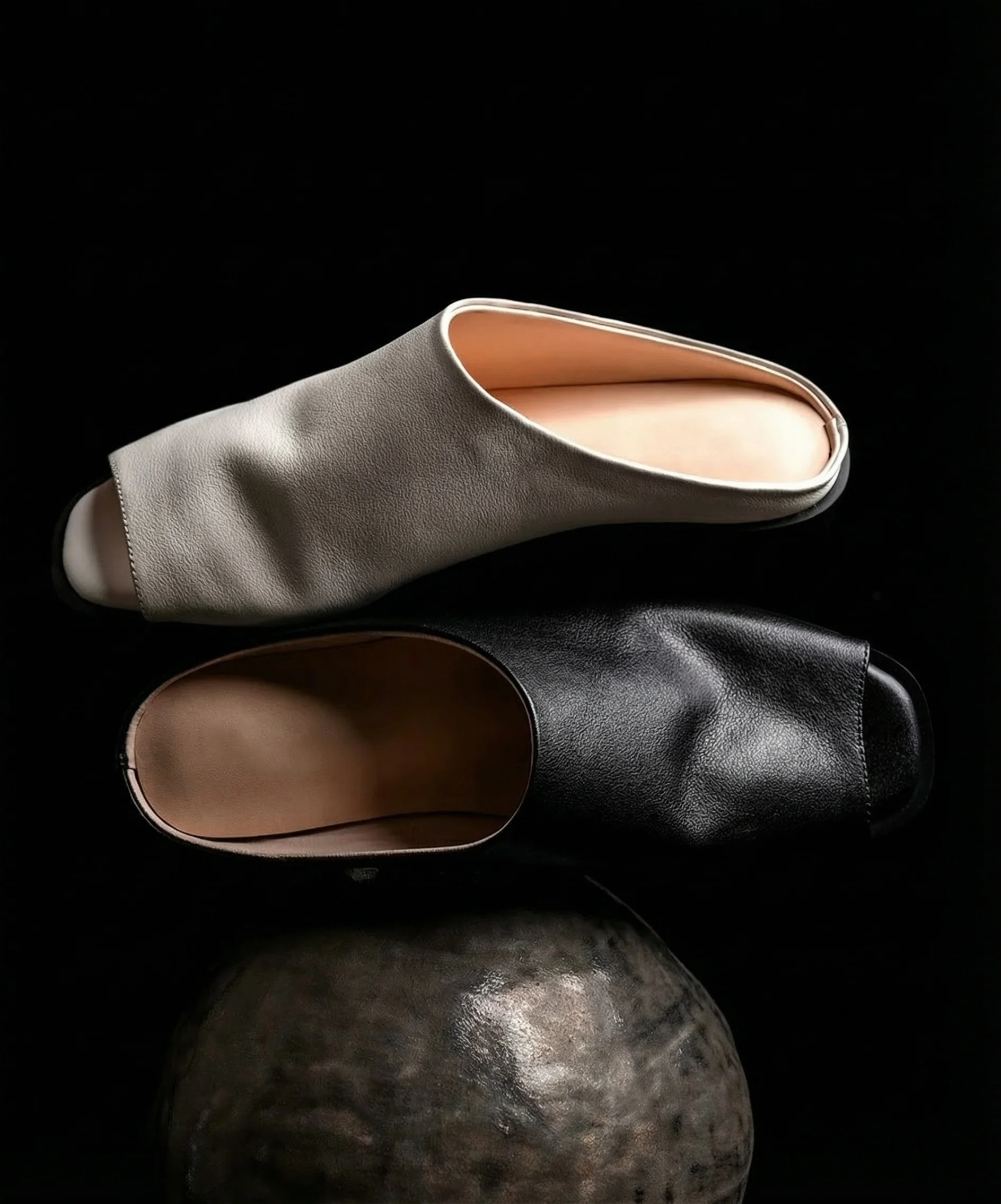 Square-Toe Leather Mules - Image 4