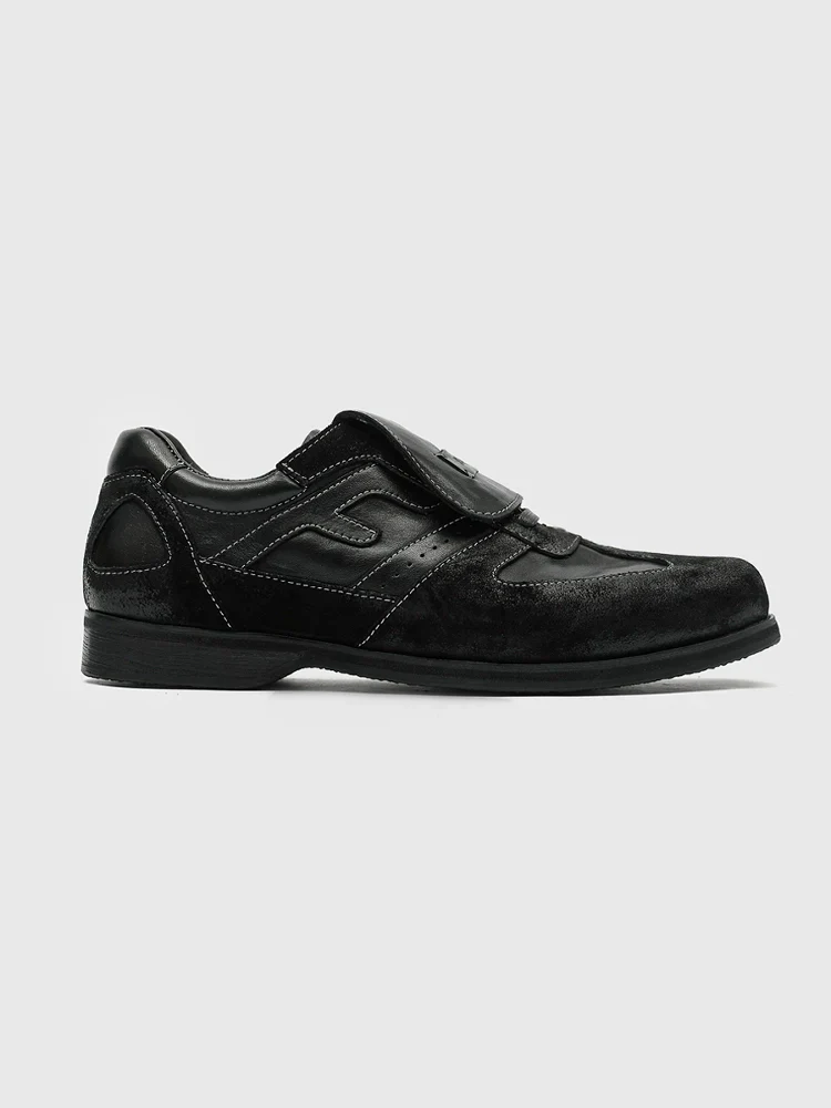 Square Toe Leather Suede Sneaker - Image 2