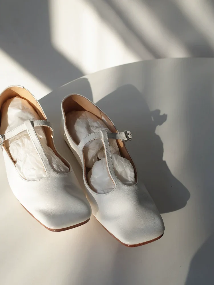 Square Toe Mary Jane Flats - Image 5