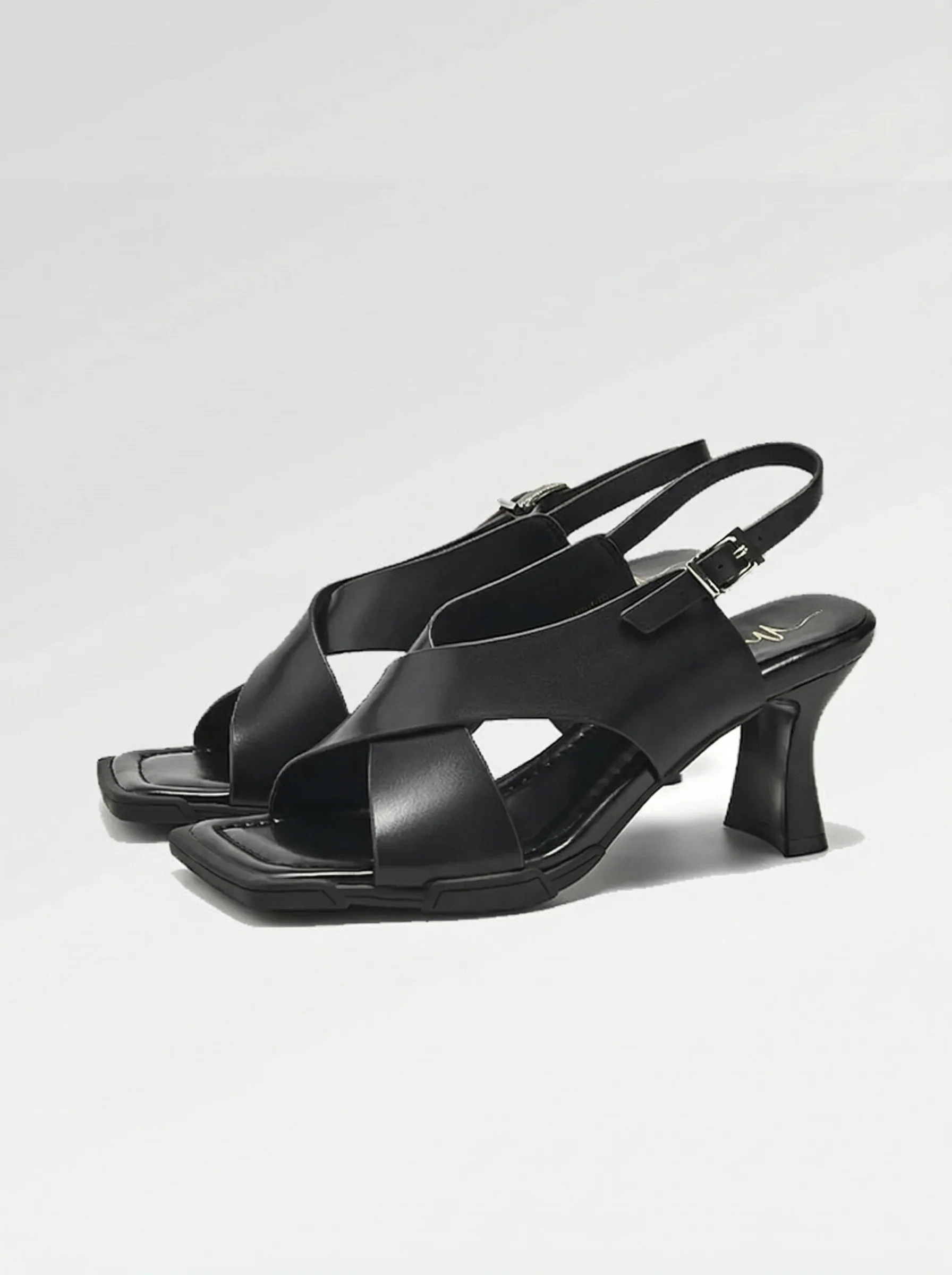 Square-Toe Slingback Heels - Image 4