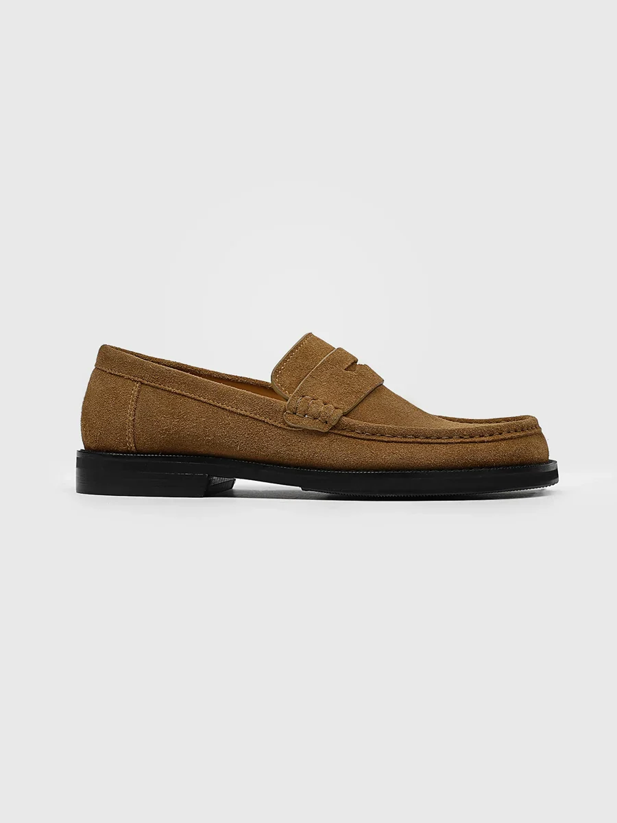 Square Toe Suede Loafers - Image 4