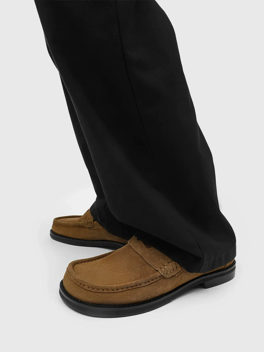 Square Toe Suede Loafers - Image 5