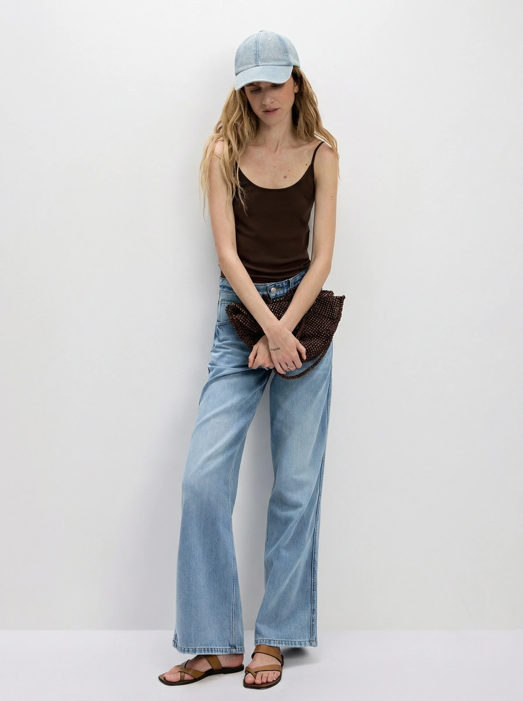 STACEY Vintage Denim Baseball Cap - Image 3