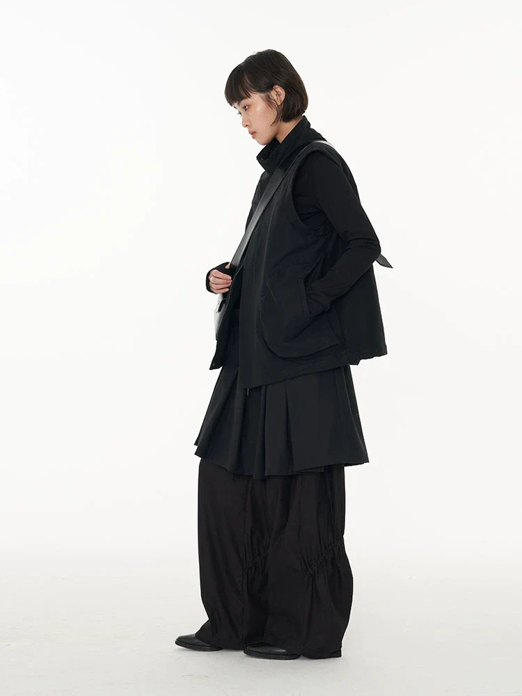 Stand Collar Detachable Cotton Vest Jacket - Image 3
