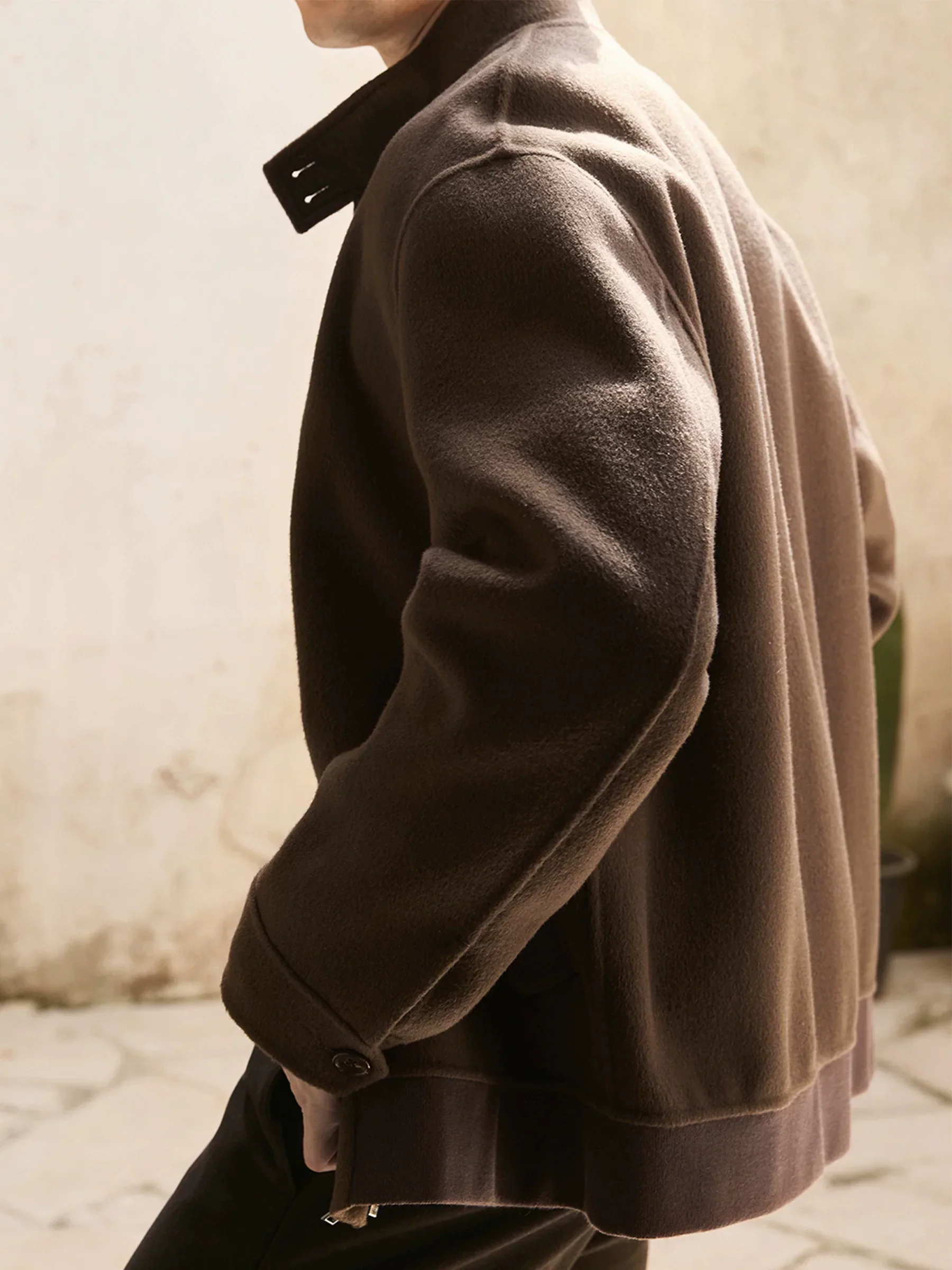 Stand-Collar Double-Faced Wool Jacket - Image 4