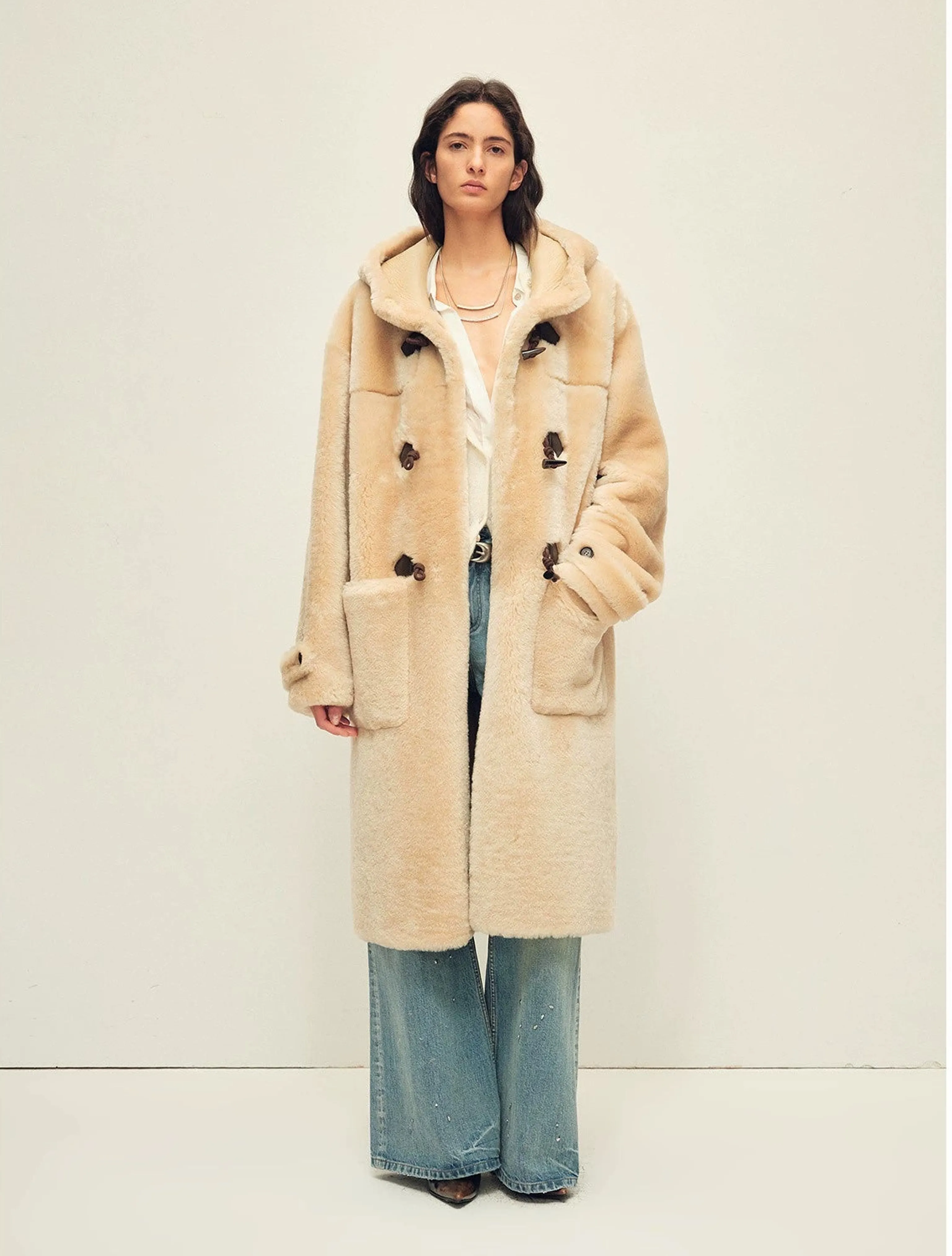 Stand Collar Fur Coat - Image 22