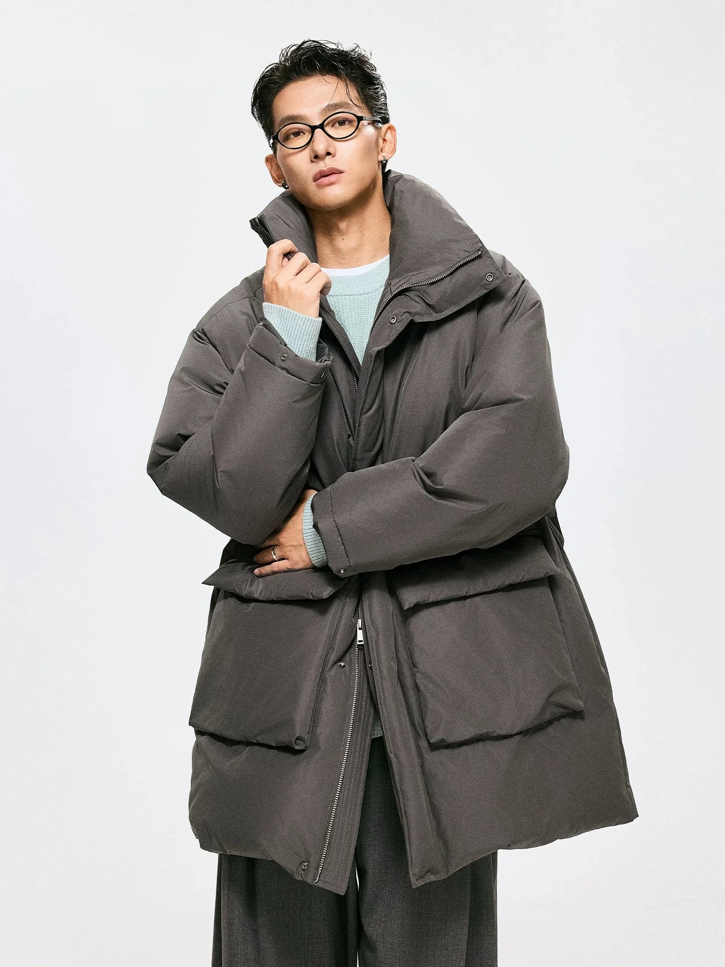 Stand Collar Goose Down Parka - Image 2