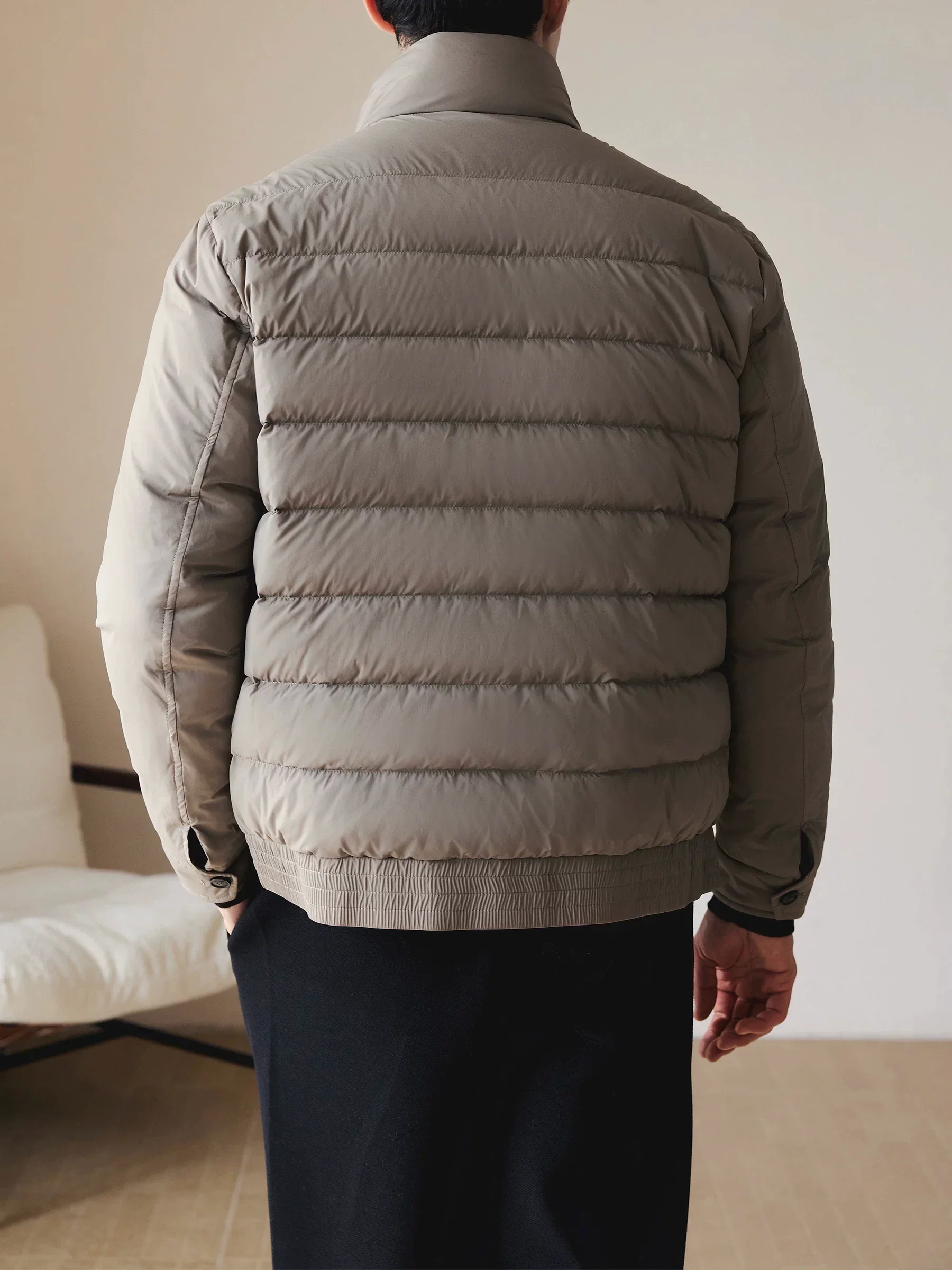 Stand Collar Harrington Down Jacket - Image 4