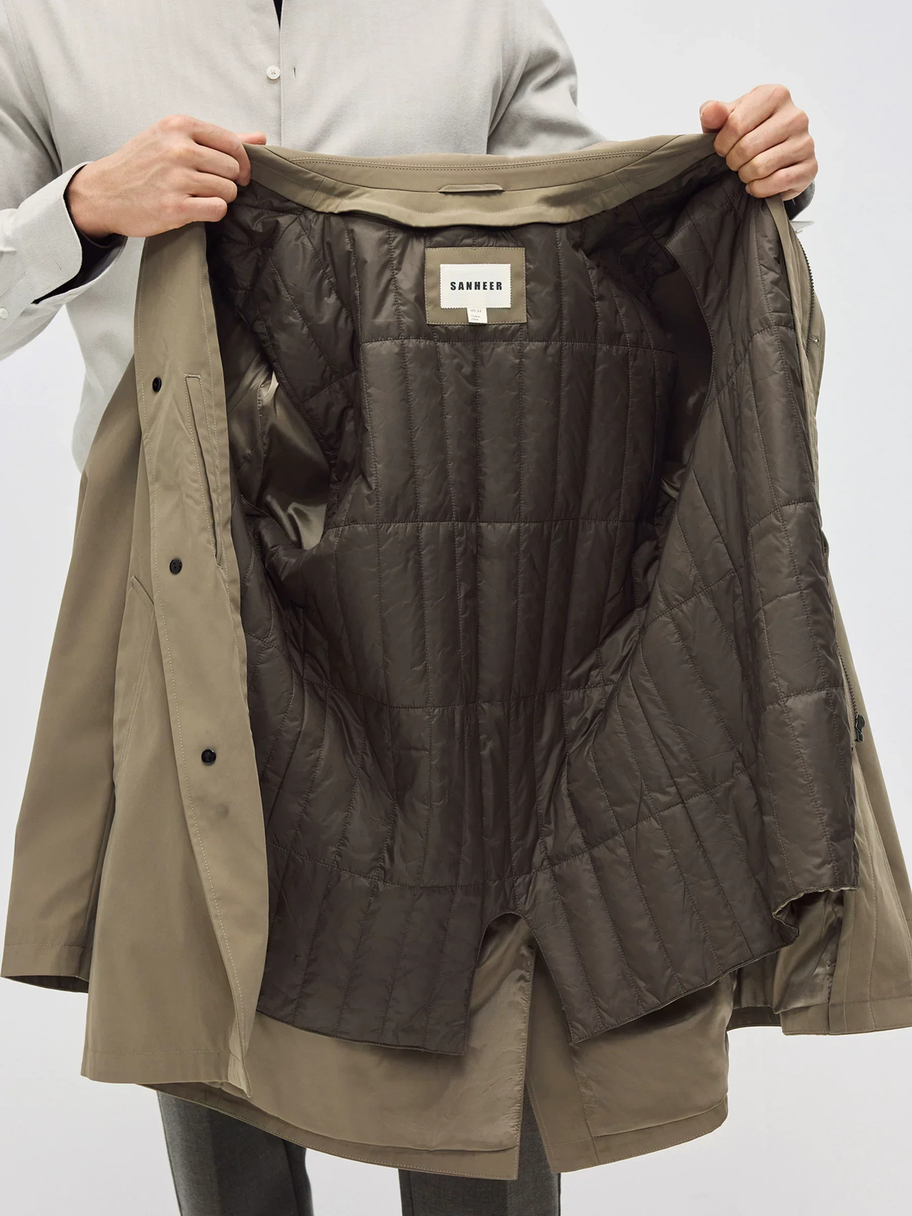 Stand Collar Insulated Coat - Image 4