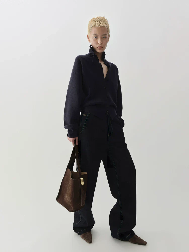 Stand-Collar Knit Cardigan - Image 2