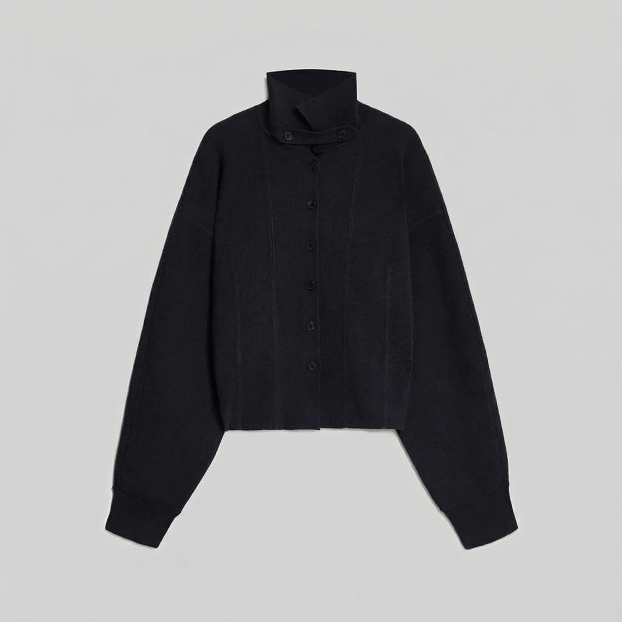 Stand-Collar Knit Cardigan - Image 6