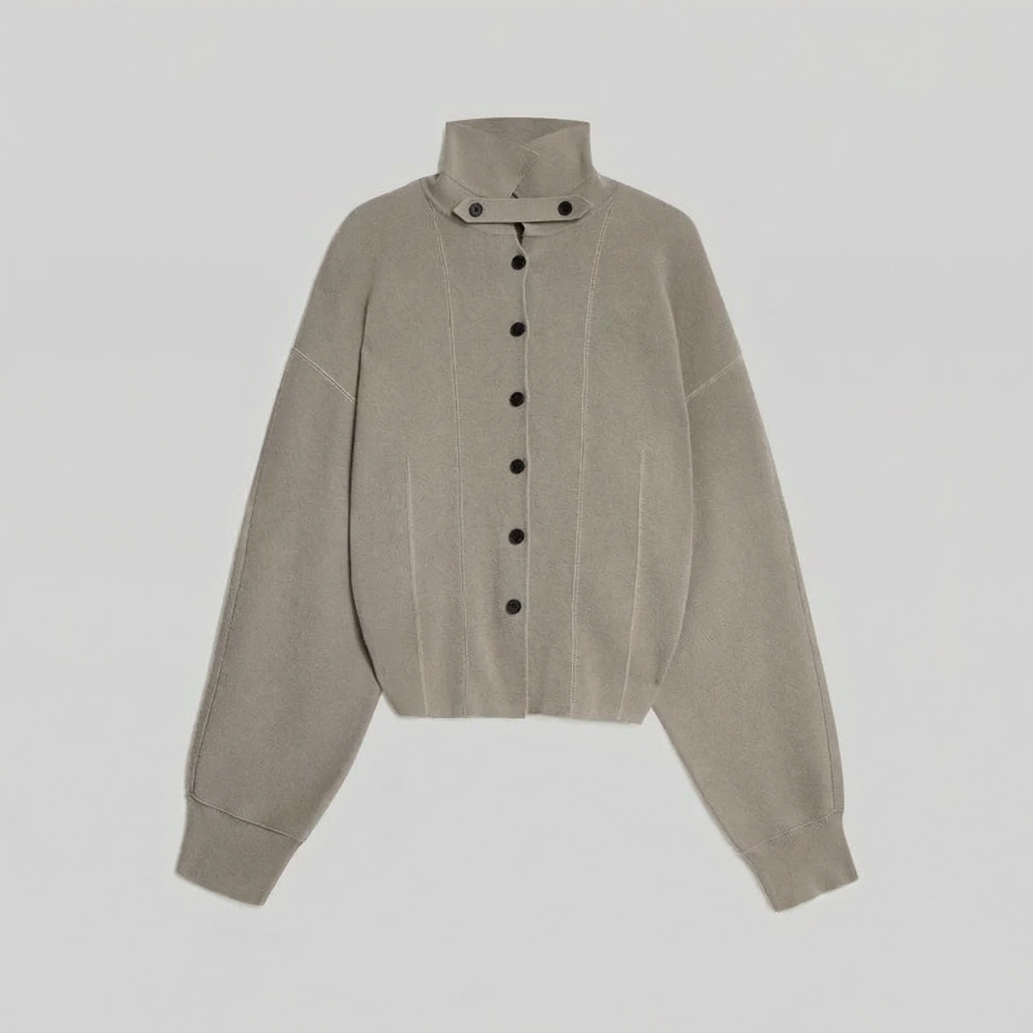 Stand-Collar Knit Cardigan - Image 7
