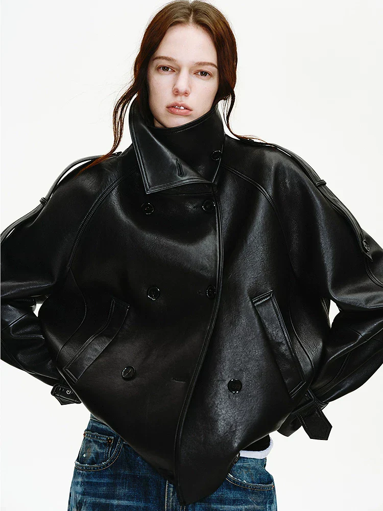 Stand-Collar Leather Jacket - Image 4