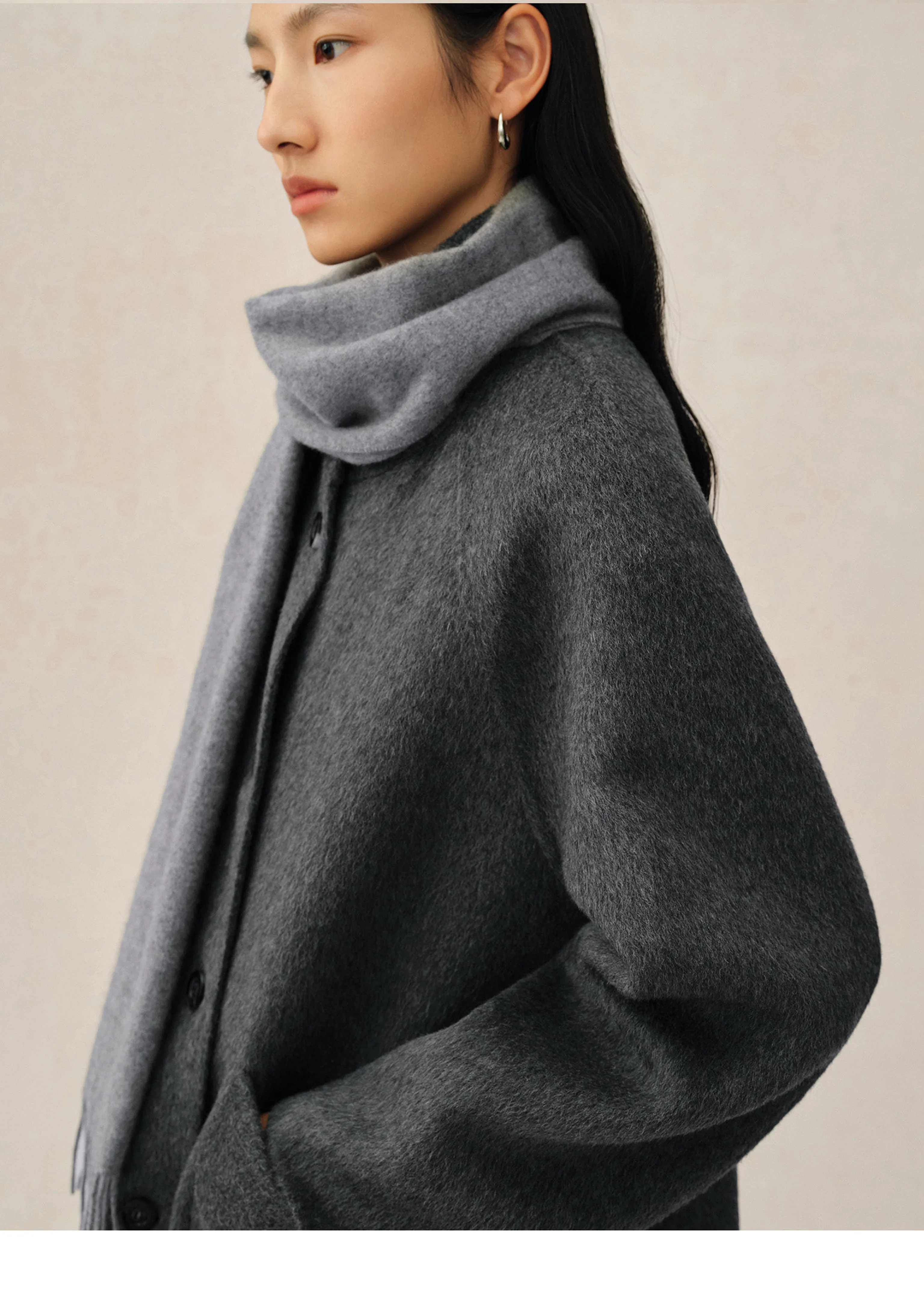 Stand-Collar Patch-Pocket Coat - Image 2