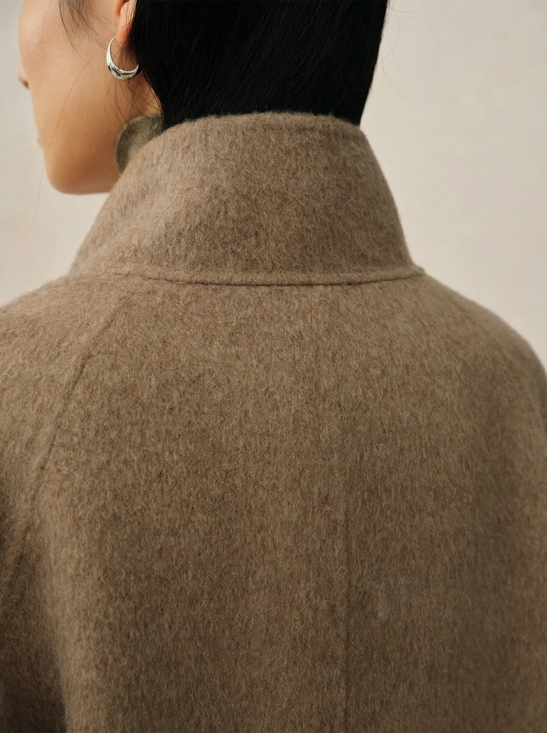 Stand-Collar Patch-Pocket Coat - Image 7