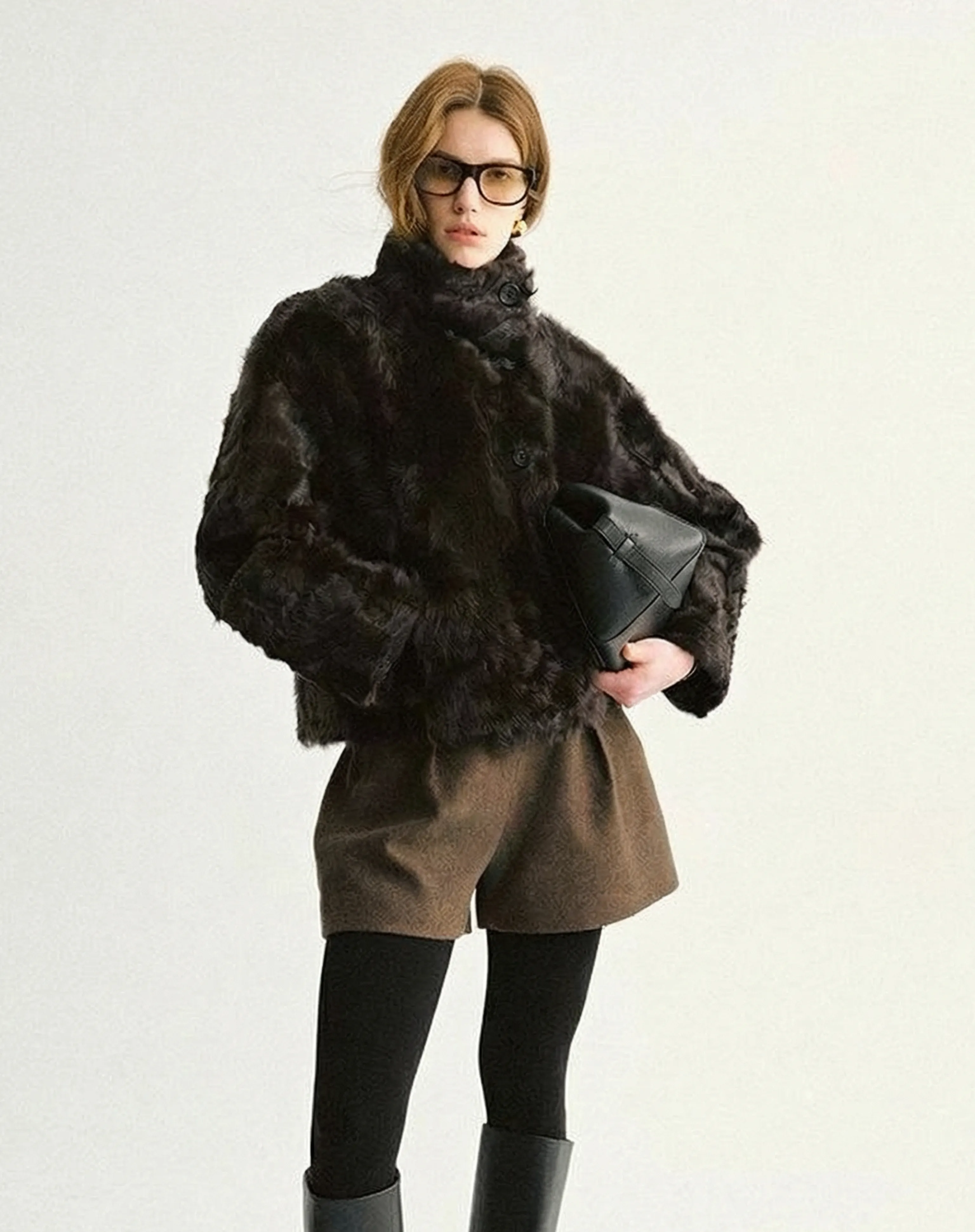 Stand-Collar Shearling Jacket - Image 4