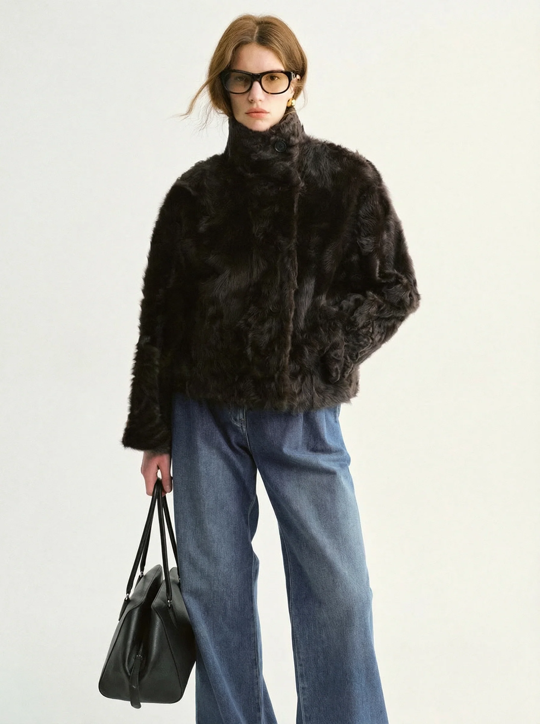 Stand-Collar Shearling Jacket - Image 8