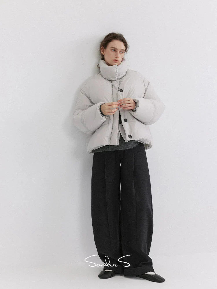 Stand Collar Short Down Puffer - Image 2