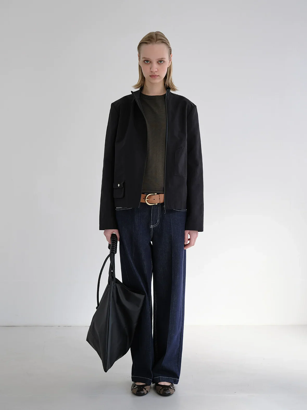 Stand Collar Slim Jacket - Image 2