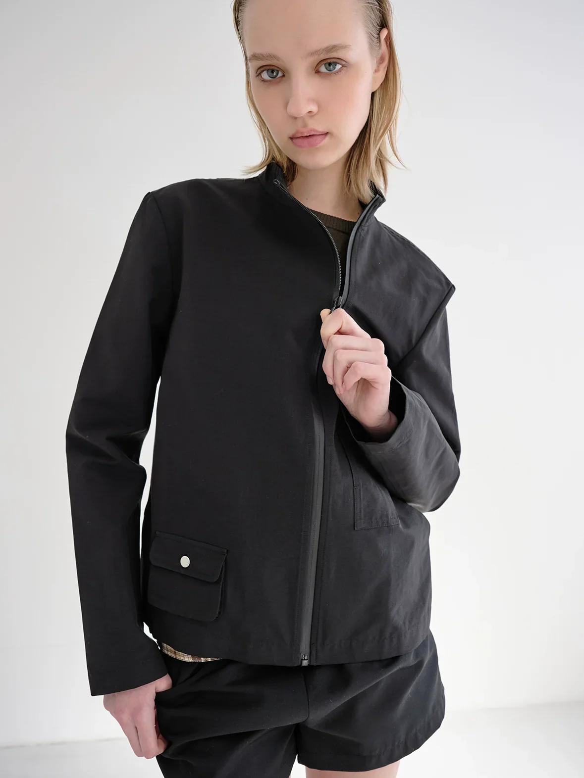 Stand Collar Slim Jacket - Image 3