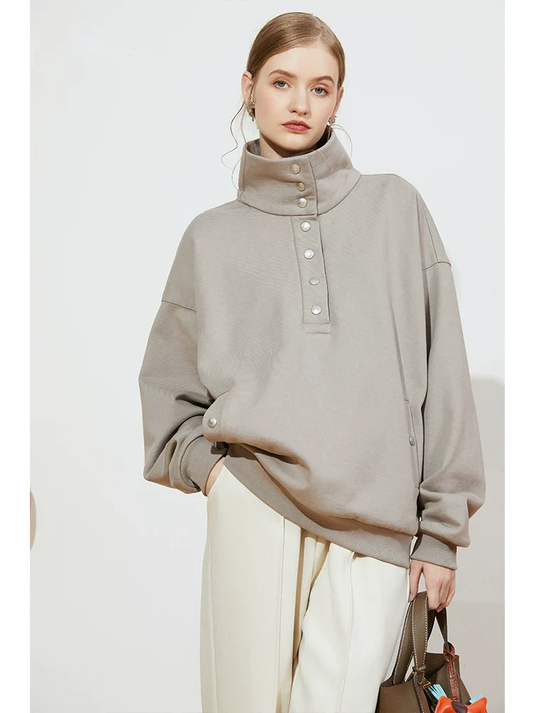 Stand-Collar Snap Pullover - Image 2