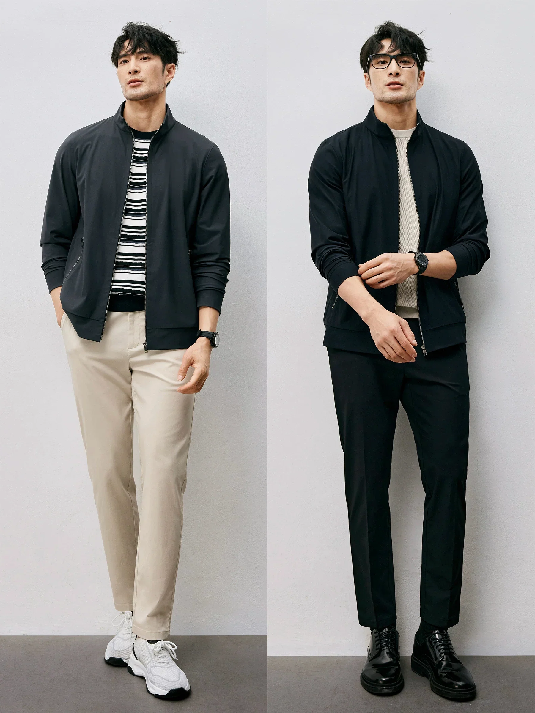 Stand-Collar Stretch Zip Jacket - Image 3