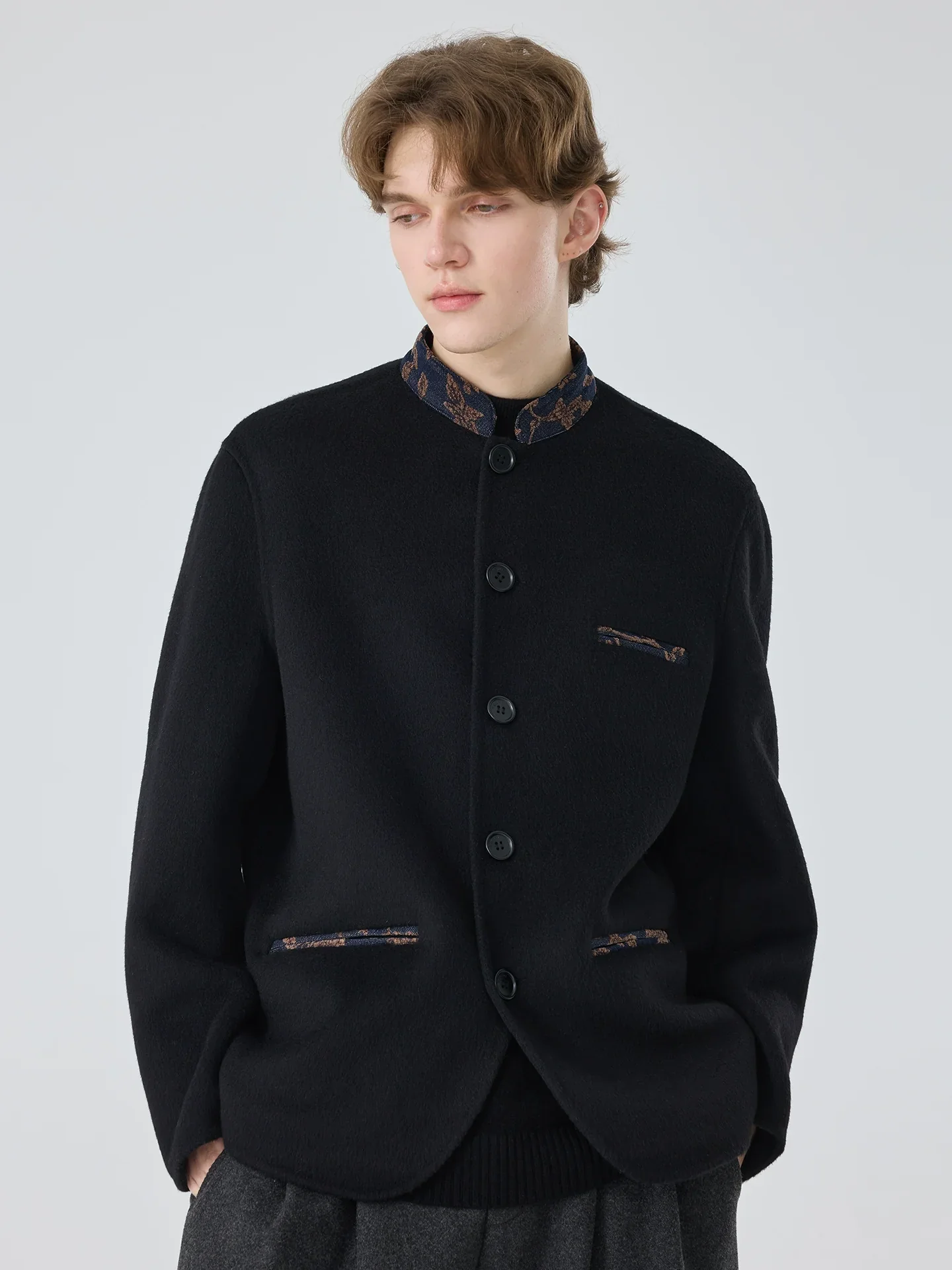 Stand-Collar Wool-Blend Jacket - Image 2