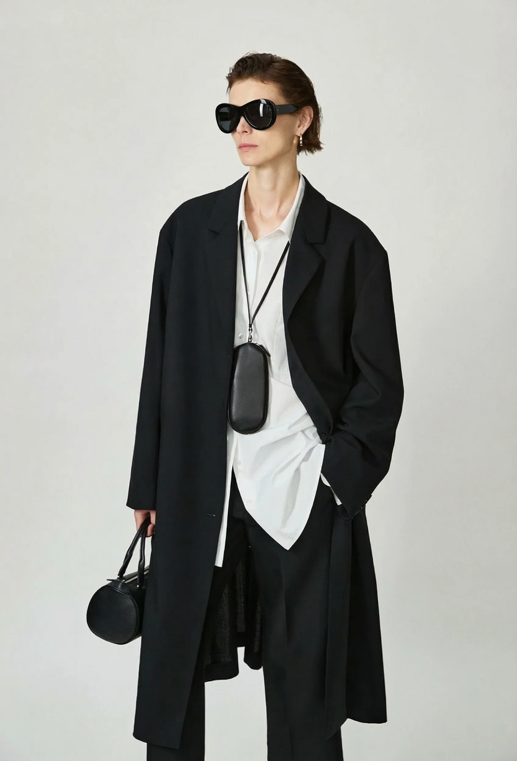 Stand Collar Wool Trench