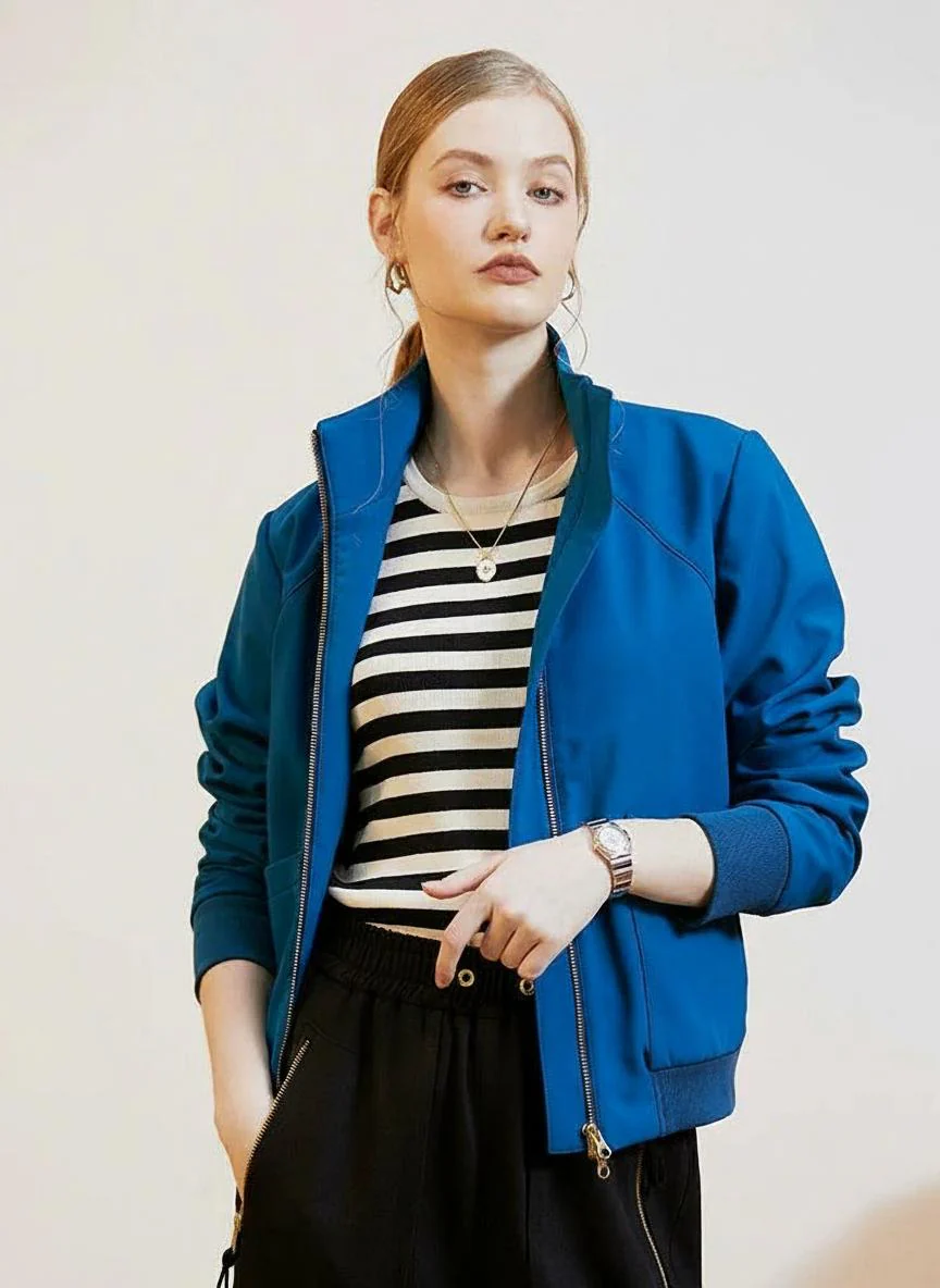 Stand Collar Zip Jacket - Image 5