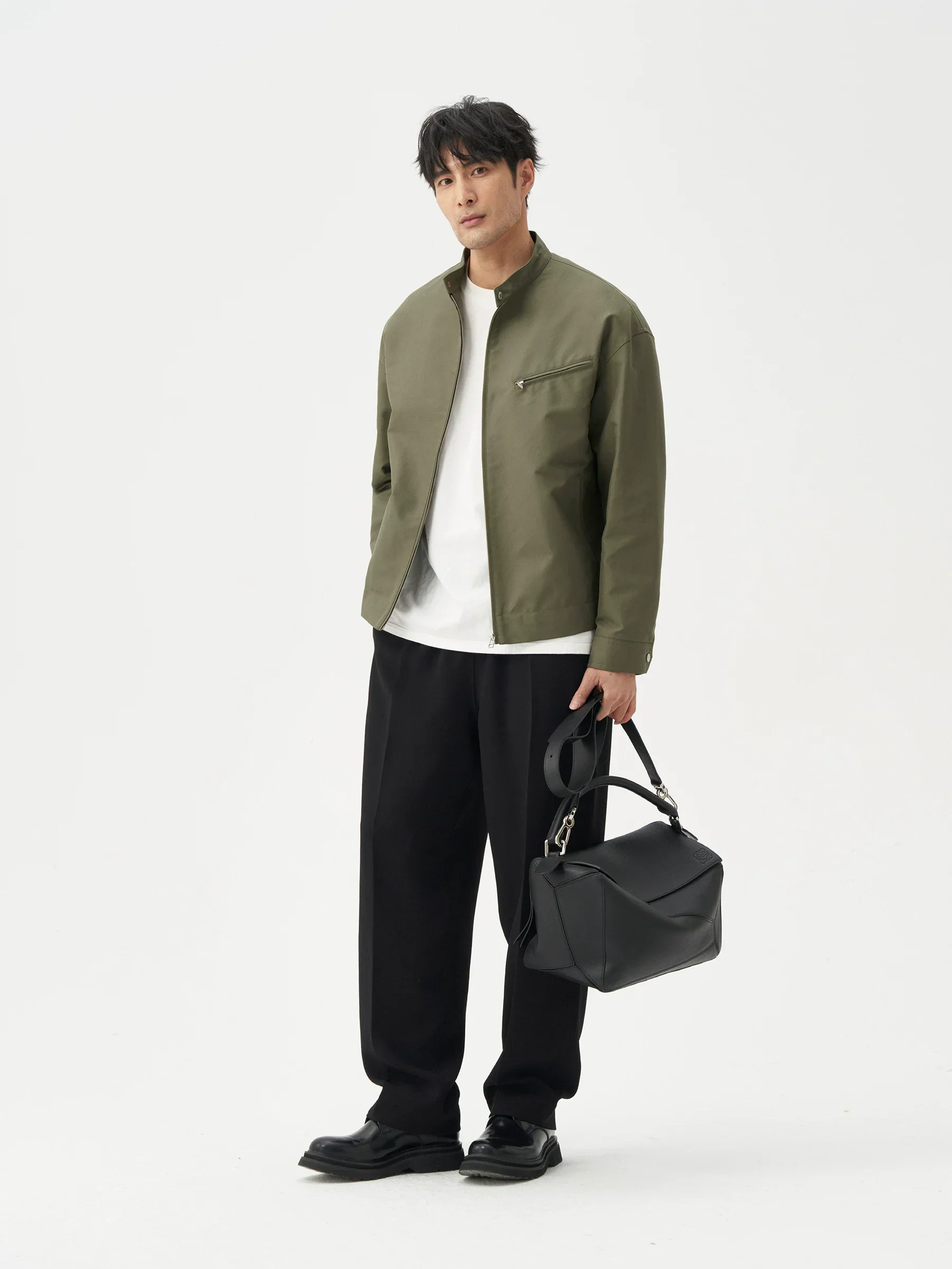 Stand Collar Zip Jacket - Image 2