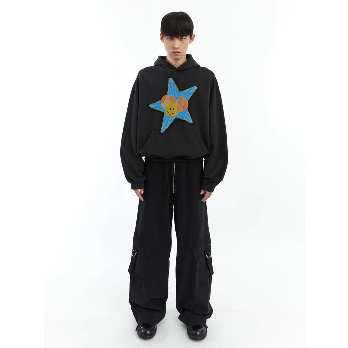 Star and Smiley Face Hoodie