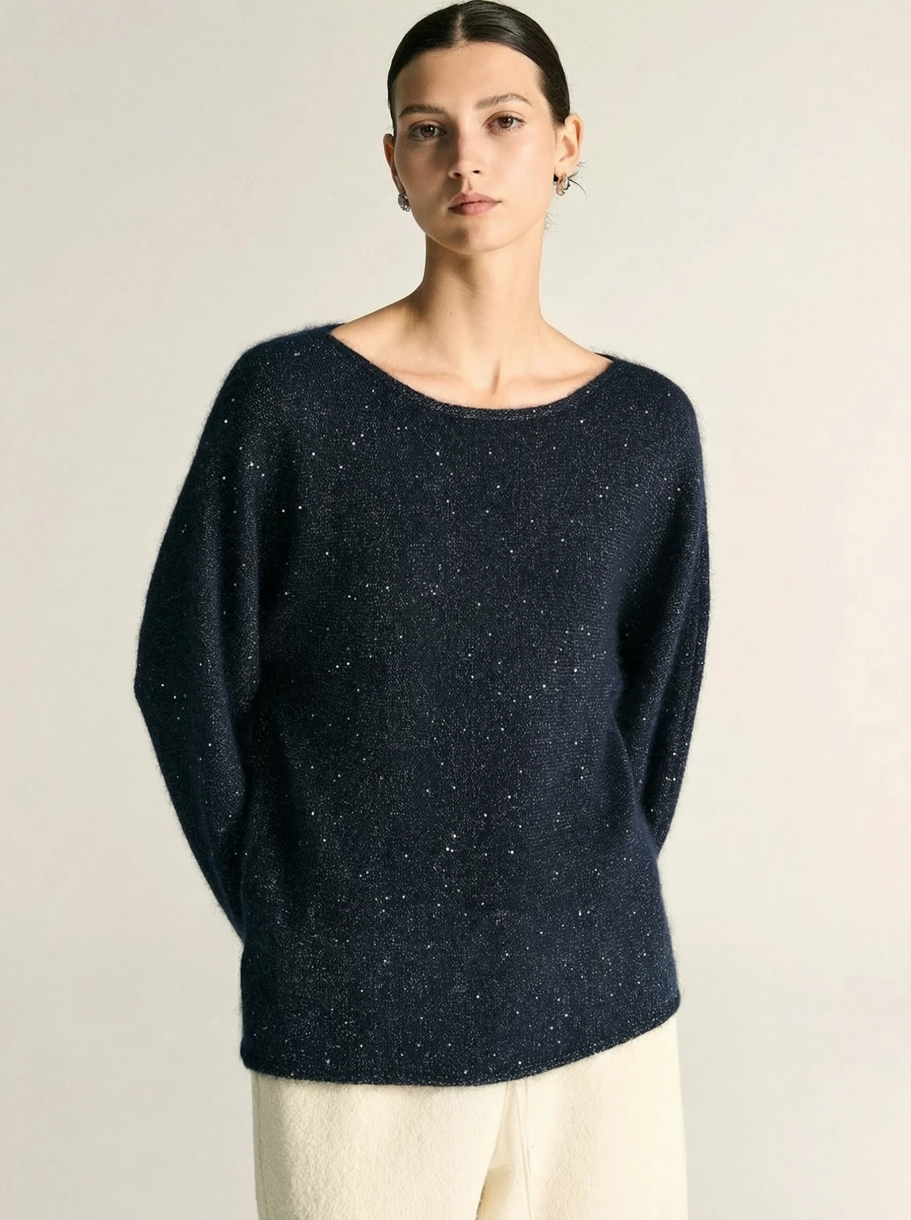 Starry Boat-Neck Sweater - Image 2
