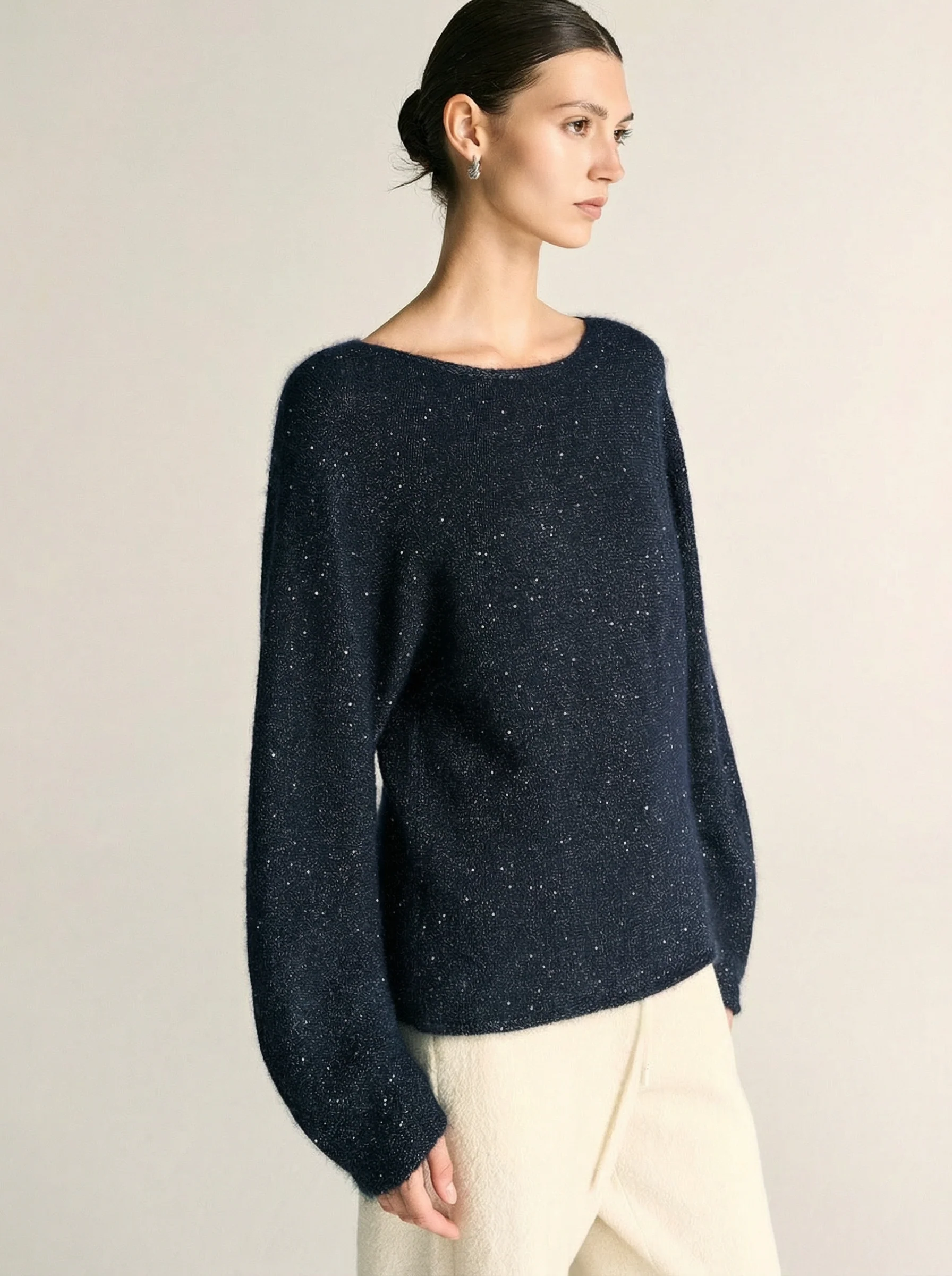 Starry Boat-Neck Sweater - Image 6