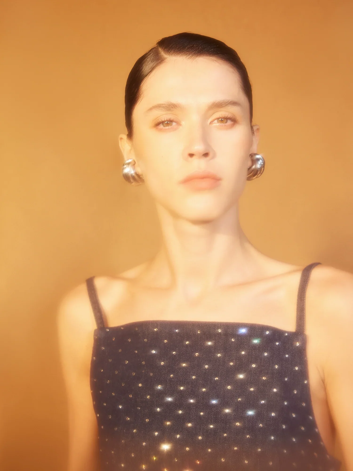 Starry Sky Rhinestone Denim Cami - Image 3