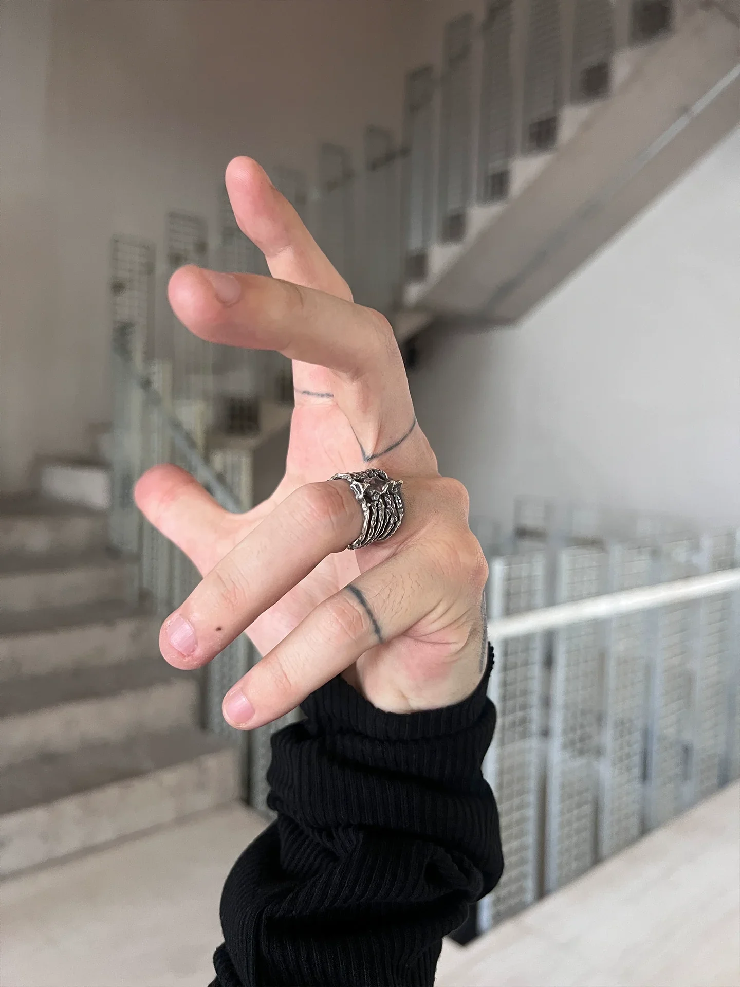 Sterling Silver Bone Ring - Image 2
