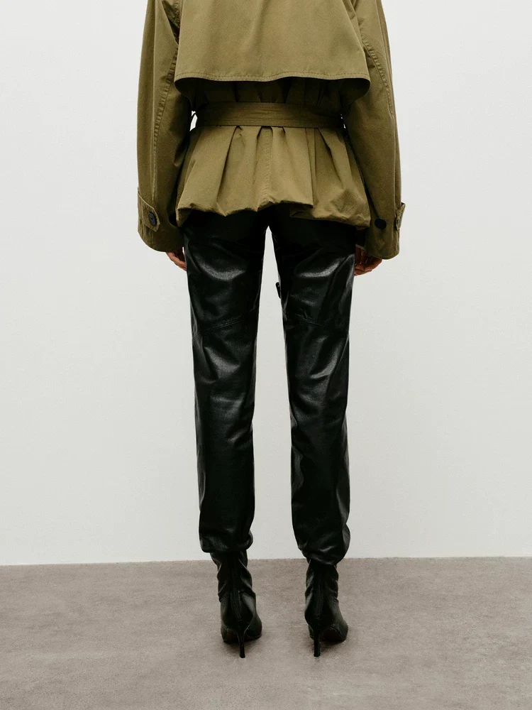 Straight Leather Pants - Image 4