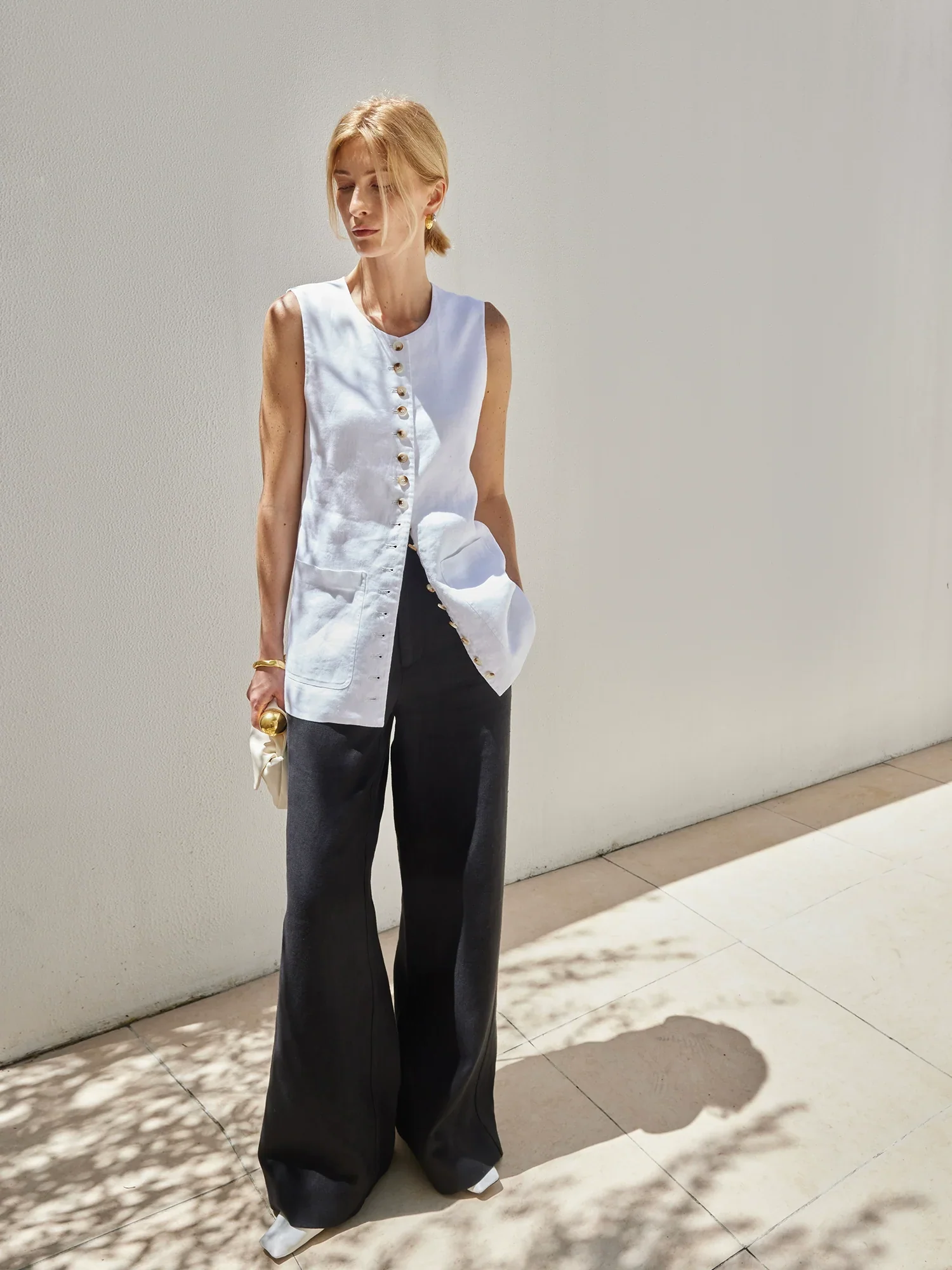Straight-Leg Linen Pants - Image 3