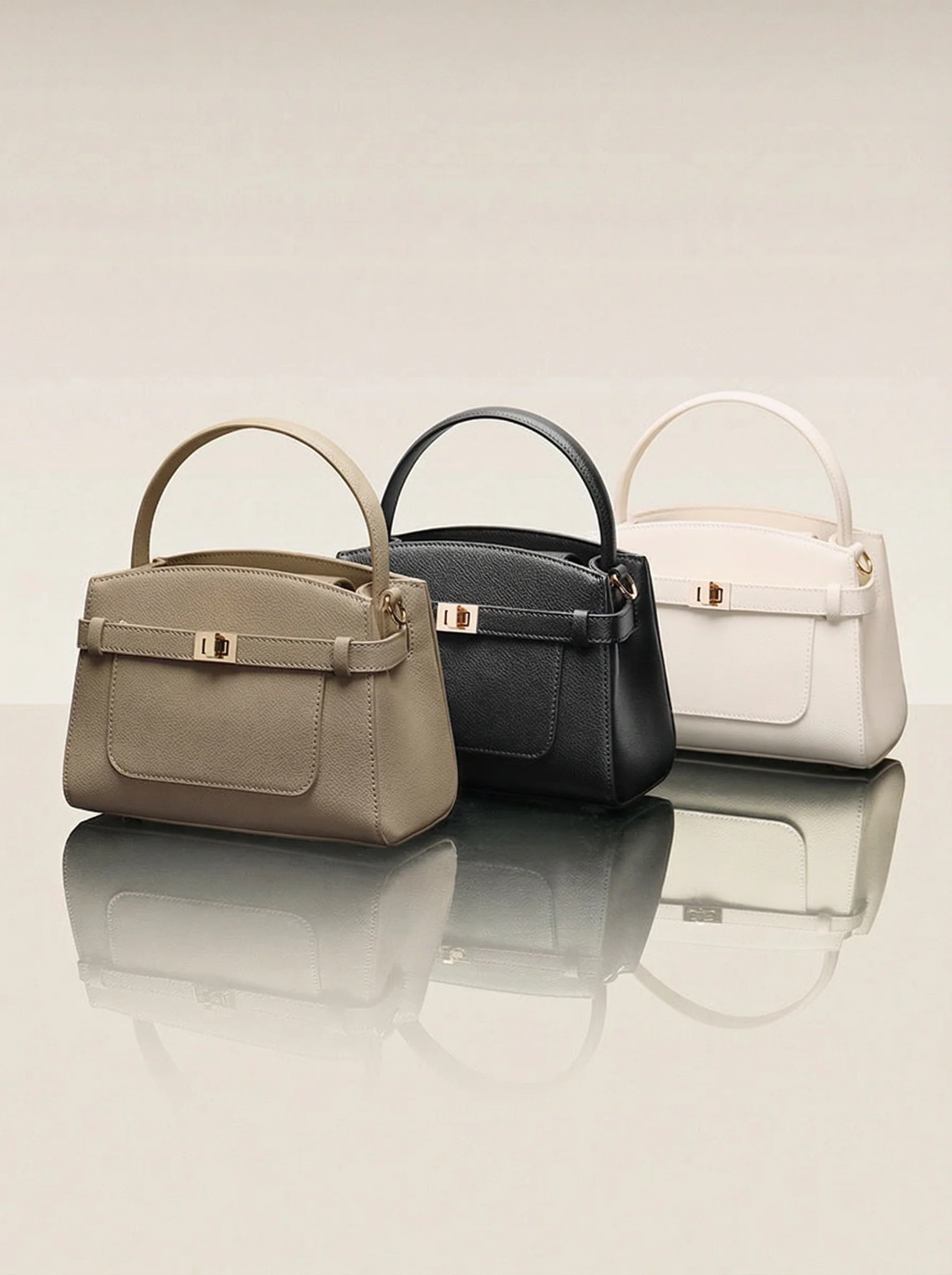 Strap Leather Handbag