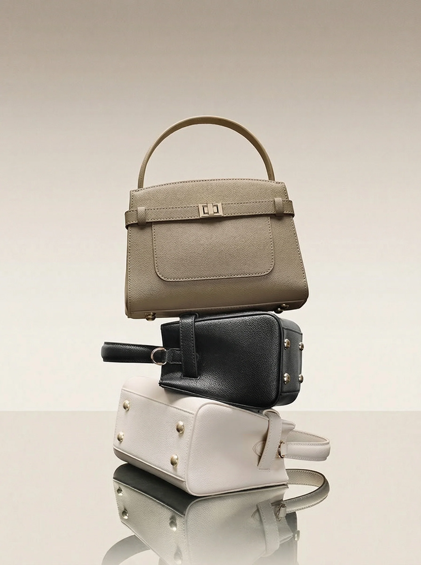 Strap Leather Handbag - Image 7