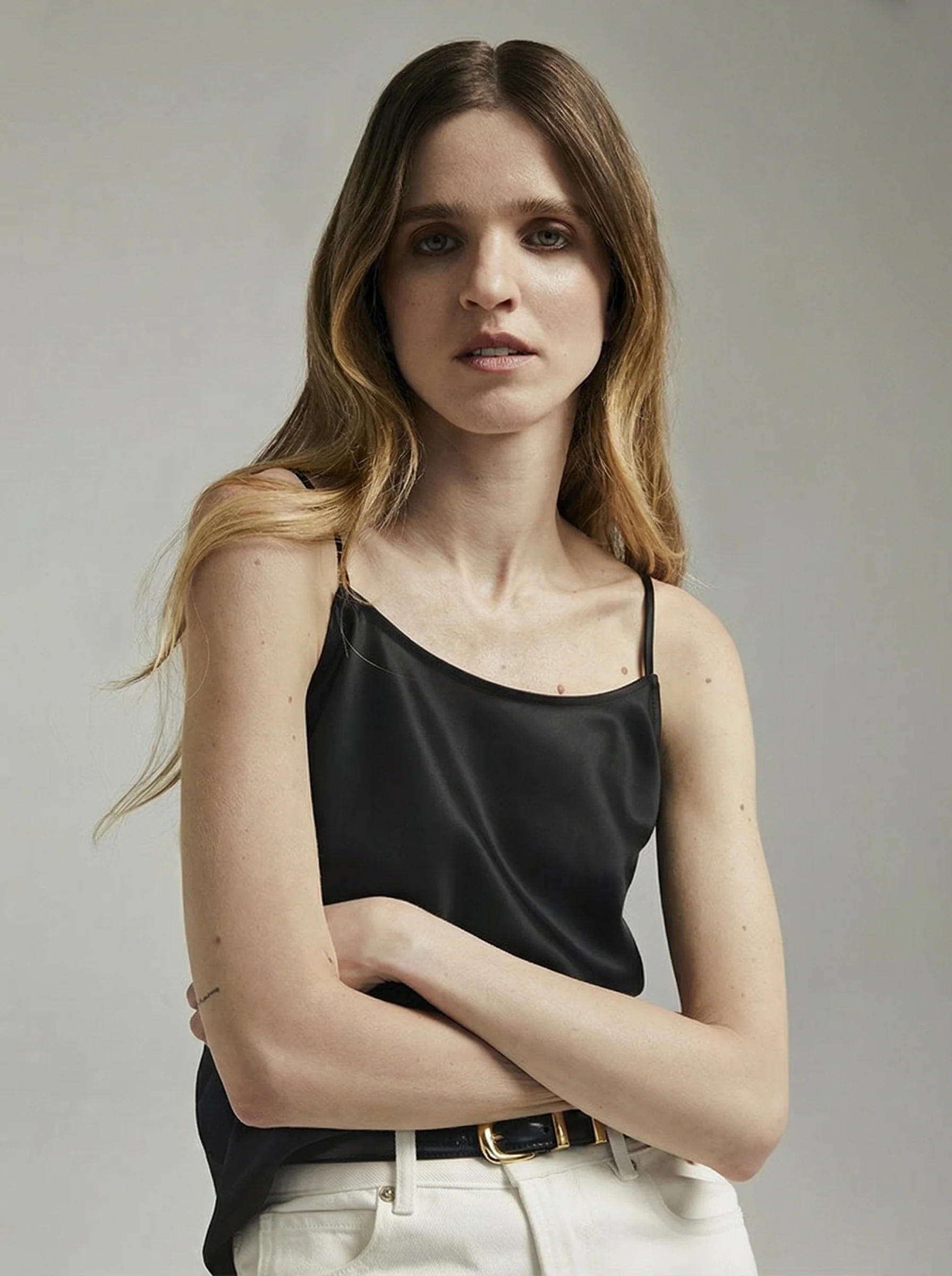 Strappy Satin Camisole & Fishtail Skirt - Image 9