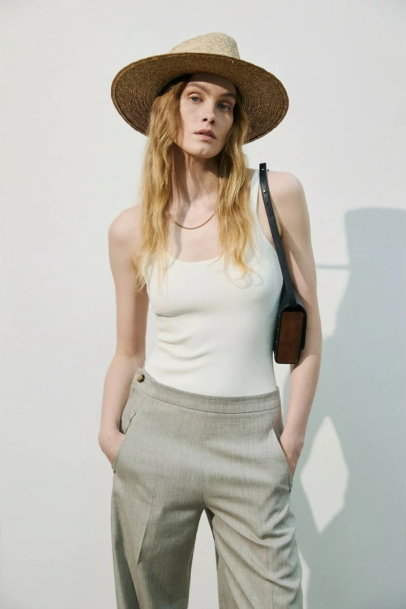Stretch Tencel-Wool Knit Cami